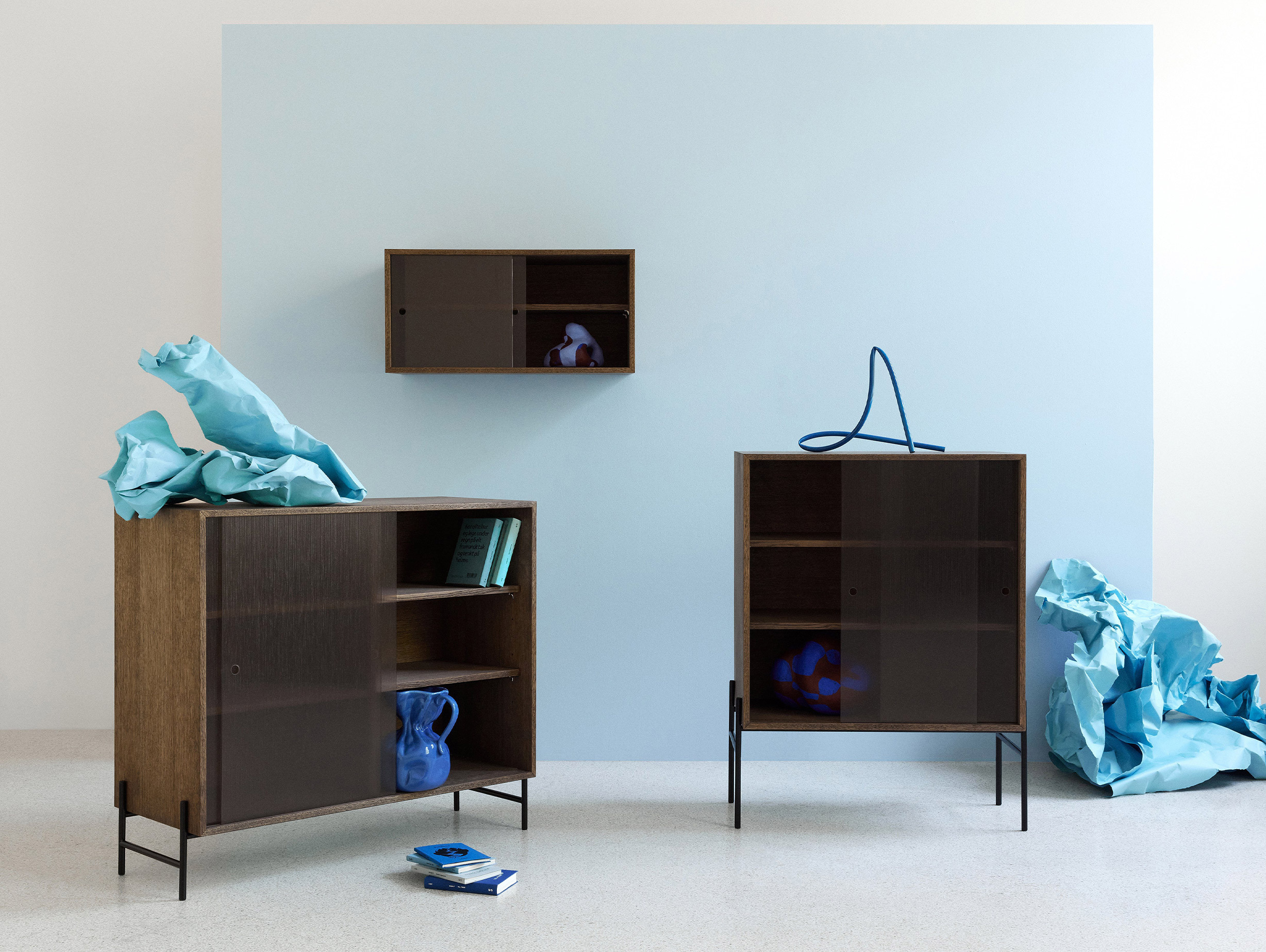 Northern rudi wulff hifive sideboard 100cm oak glass lifestyle2