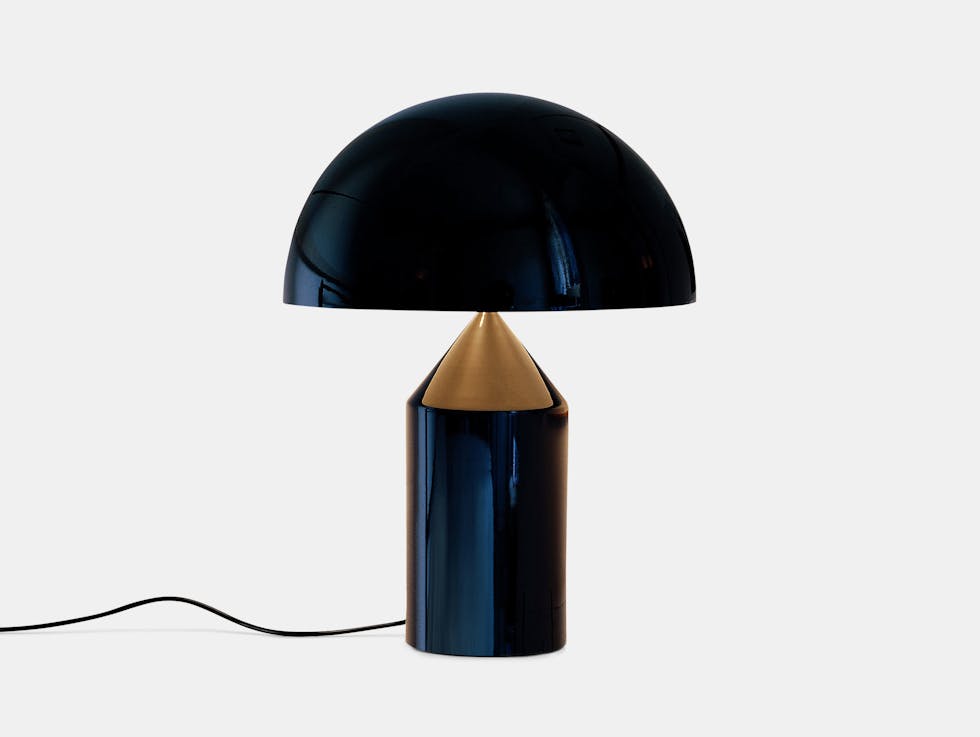 Oluce Atollo Metal Table Lamp Black Ref Vico Magistretti