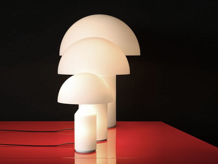 Oluce Atollo Metal Table Lamps Glass 3 Sizes Vico Magistretti