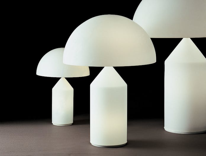 Oluce Atollo Metal Table Lamps Glass Vico Magistretti