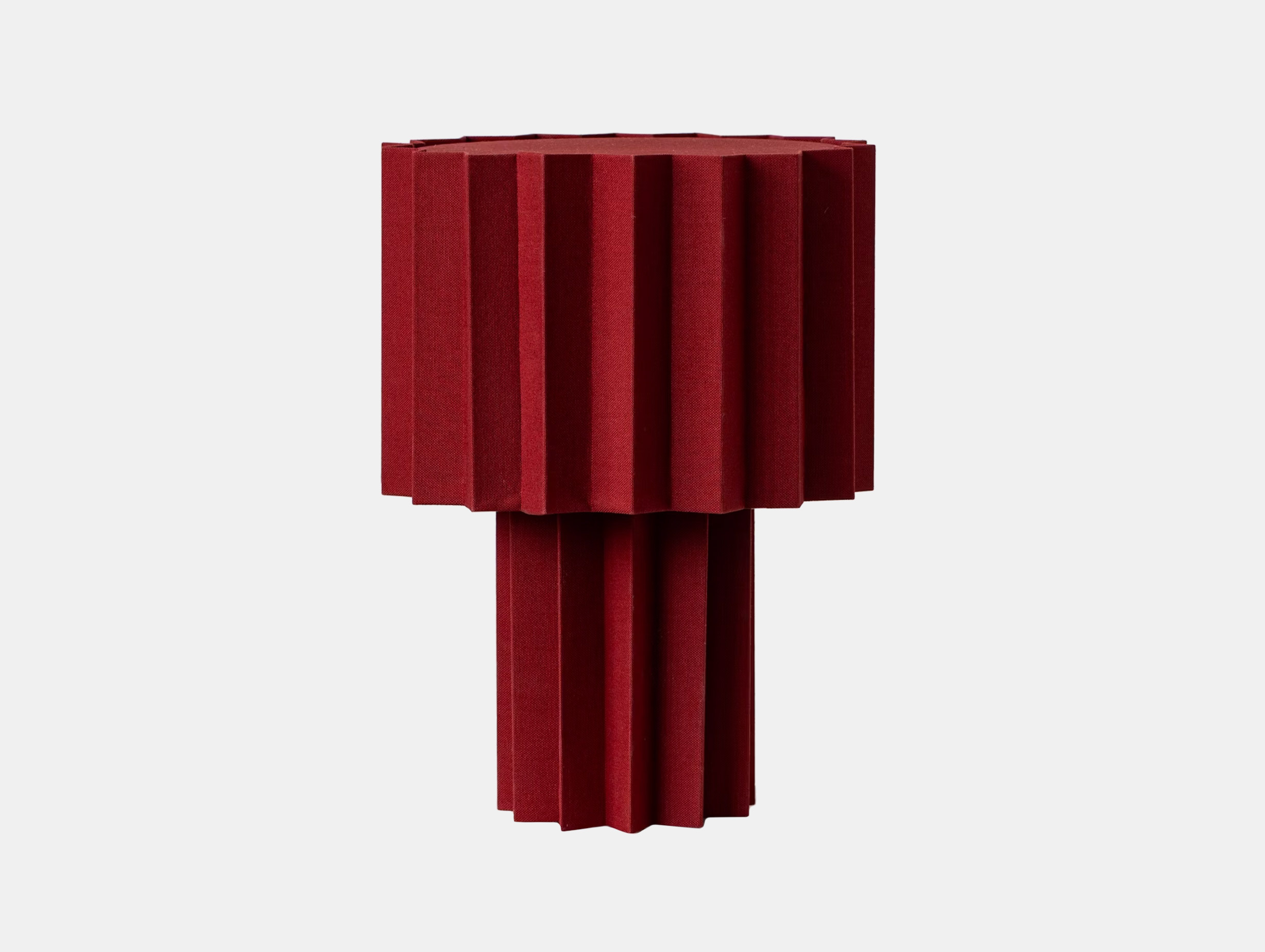 Orsjo belysning folkform plisse table light red