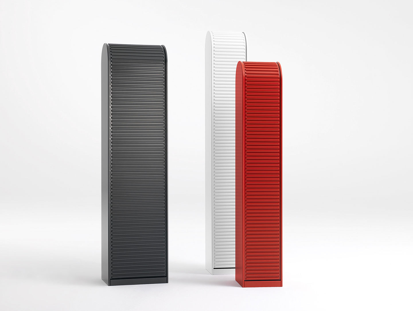 Pastoe A Dammer Roll Top Cabinets Grey White Red Aldo Van Den Nieuwelaar