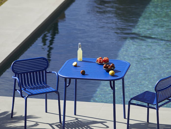 Petite friture weekend chairs table blue