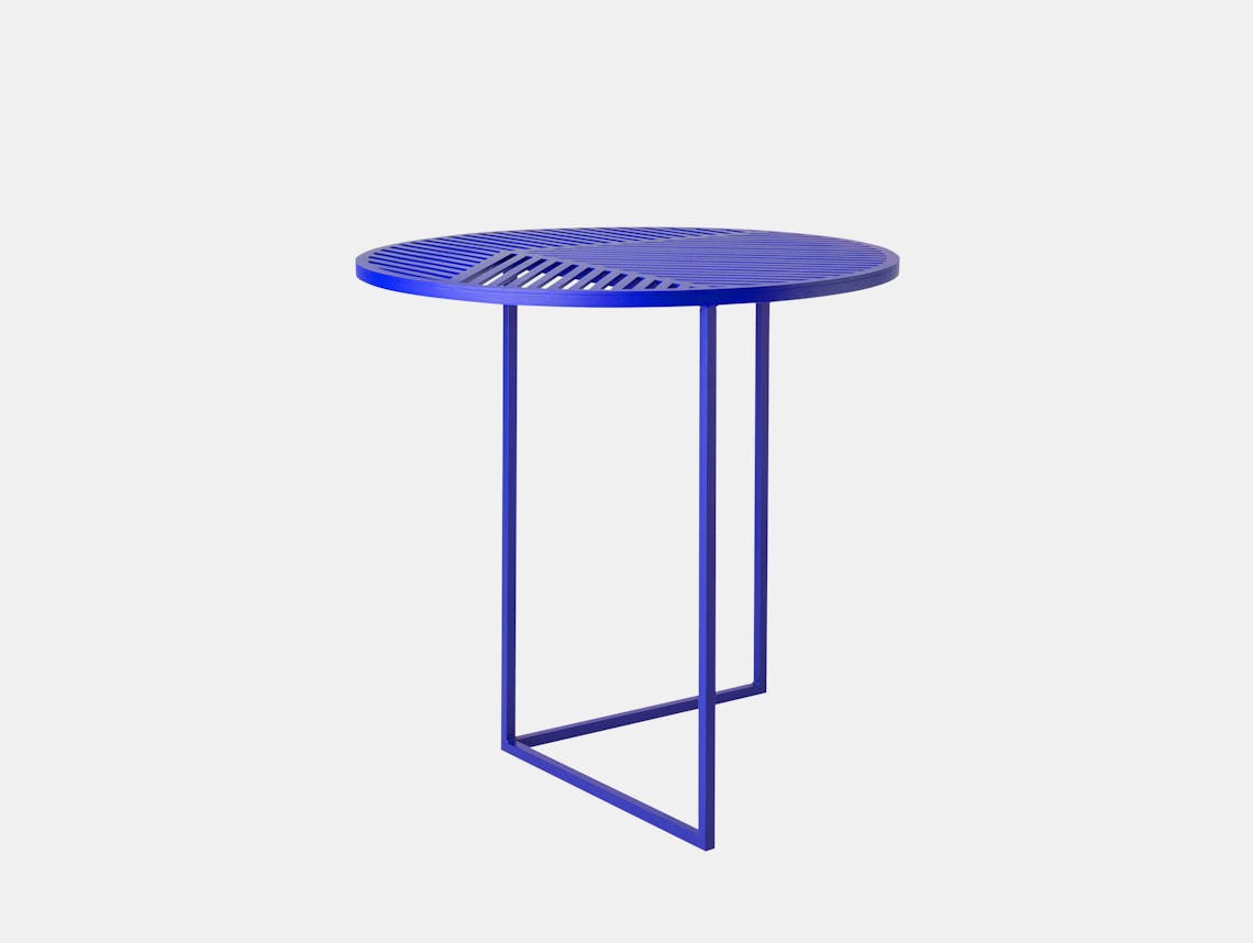 Petite Friture Iso Side Table Round Blue Pool