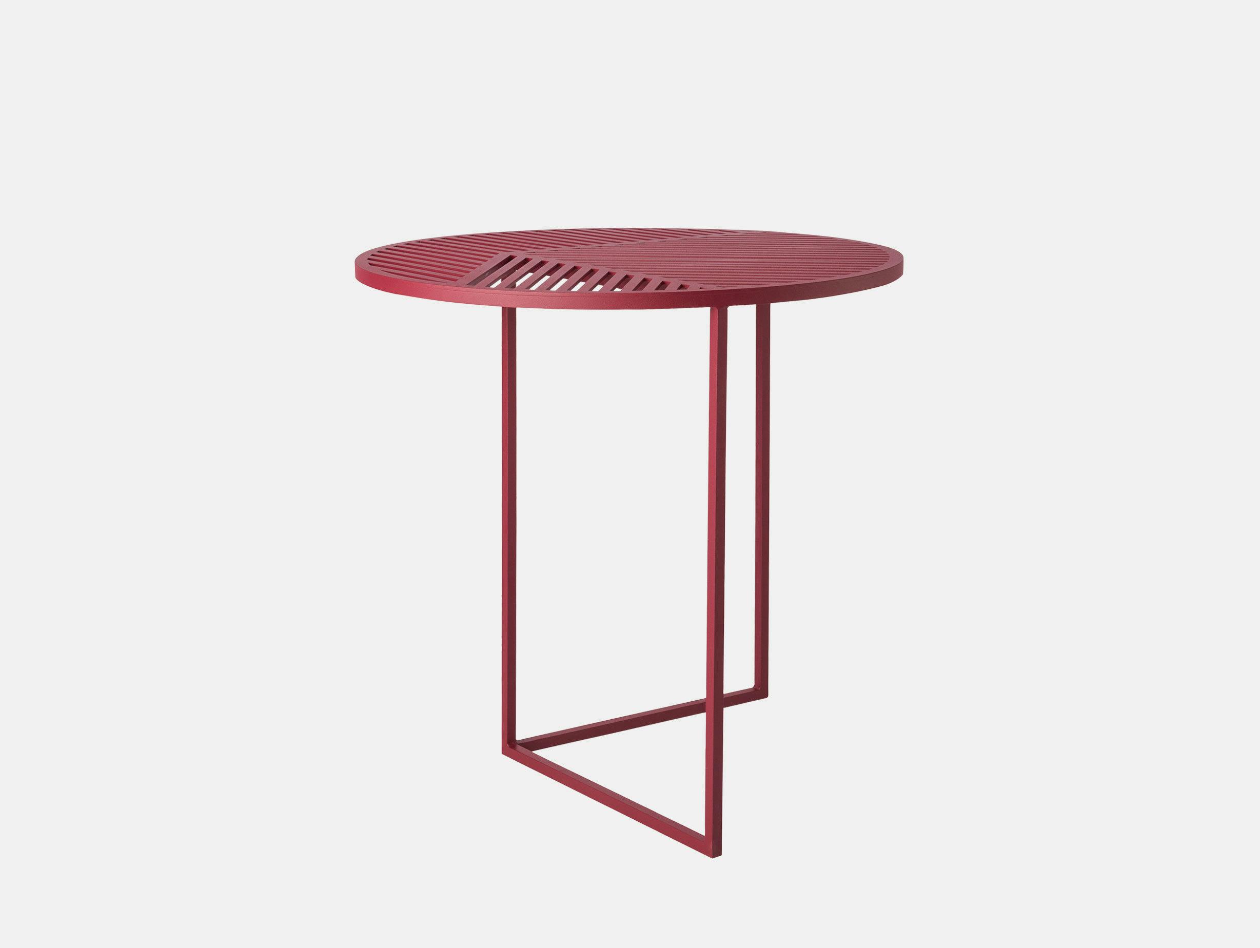 Petite Friture Iso Side Table Round Red Pool