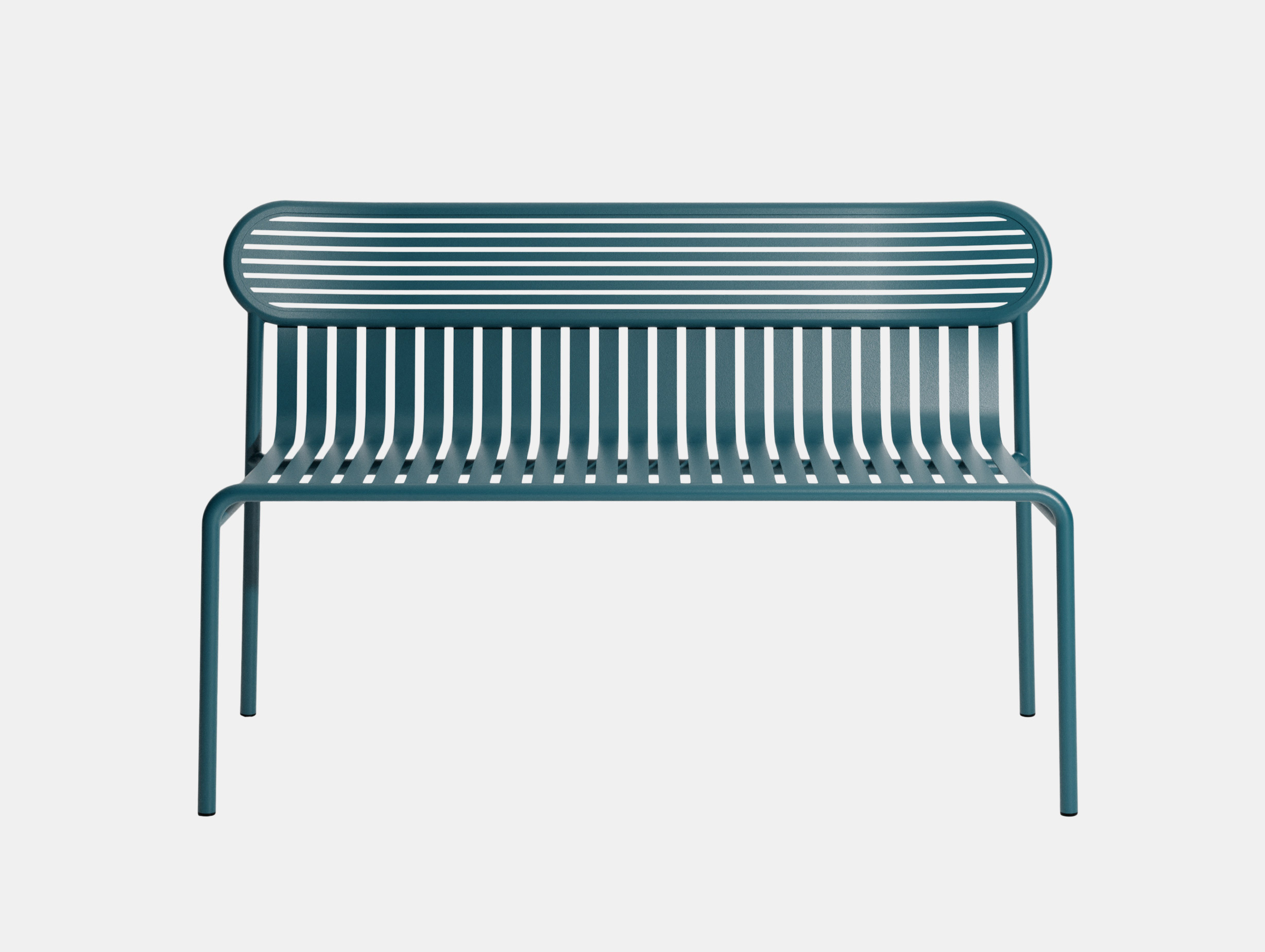 Petite Friture Week End Outdoor bench ocean blue Studio Brichet Ziegler