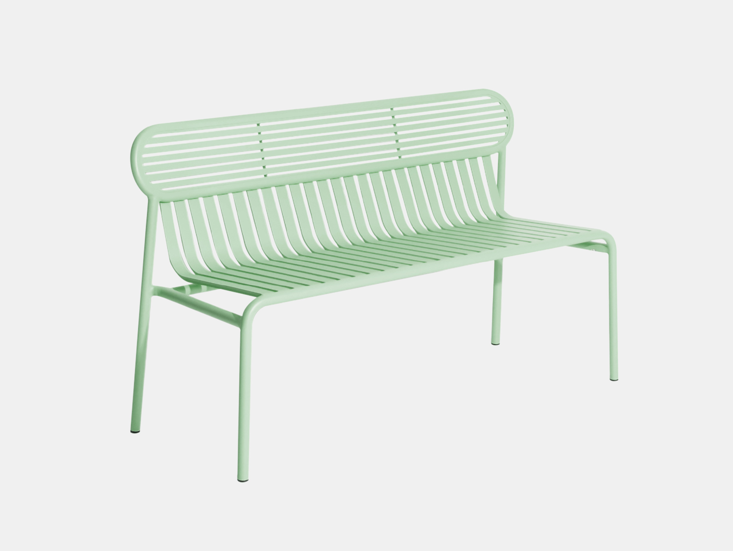 Petite Friture Week End Outdoor bench pastel green Studio Brichet Ziegler
