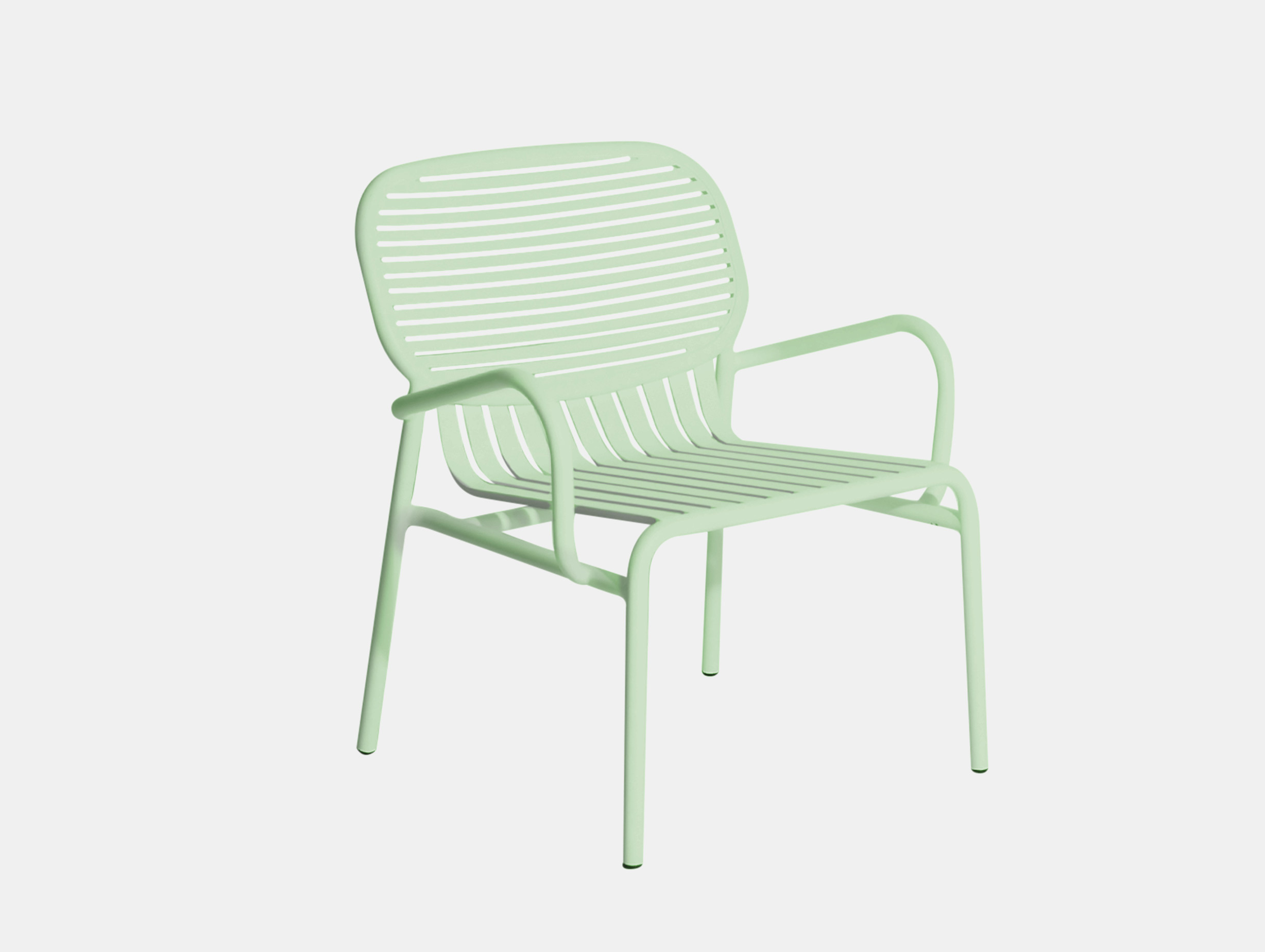 Petite Friture Week End Outdoor low armchair pastel green Studio Brichet Ziegler