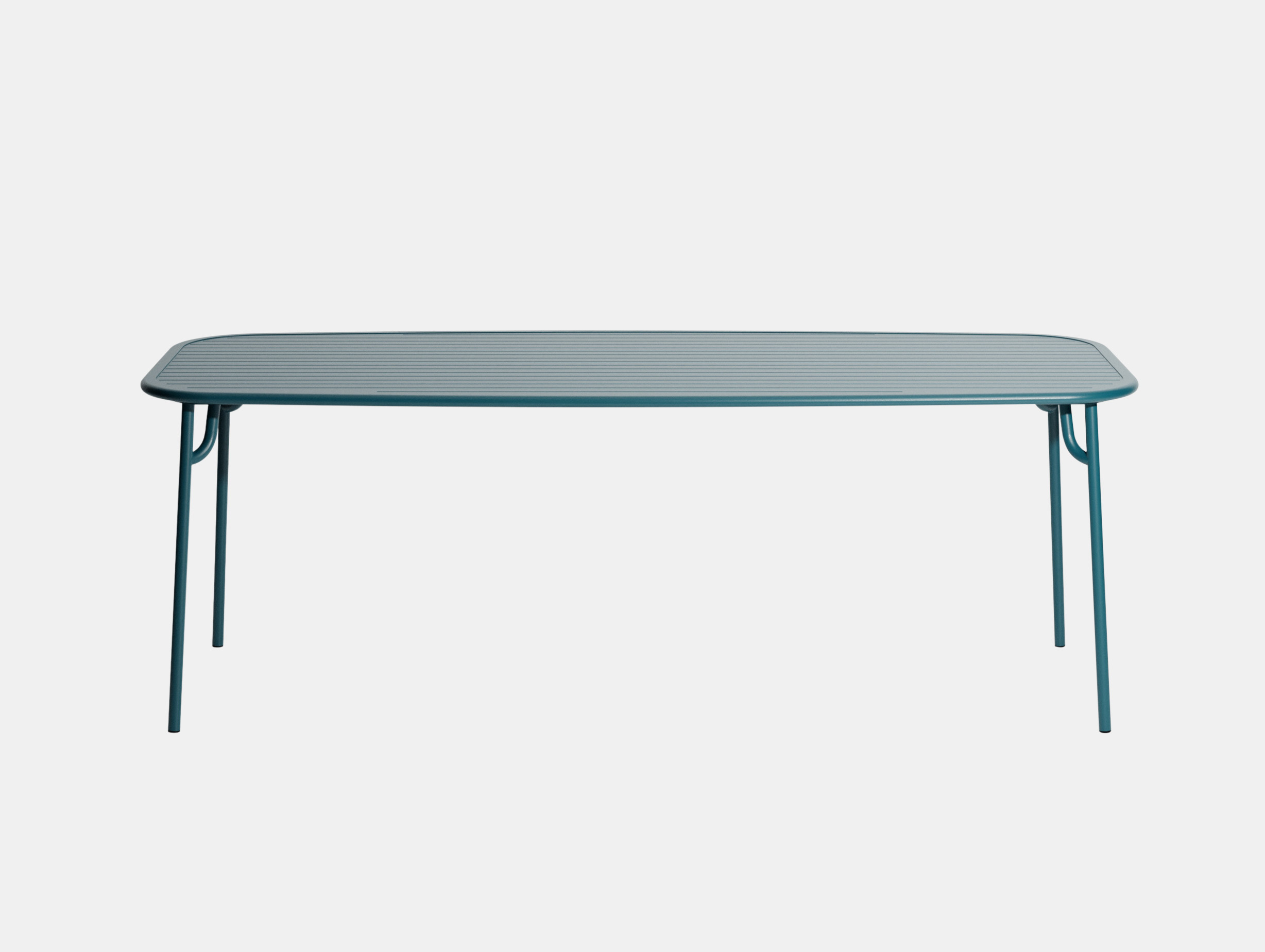 Petite Friture Week End Outdoor table slats ocean blue Studio Brichet Ziegler