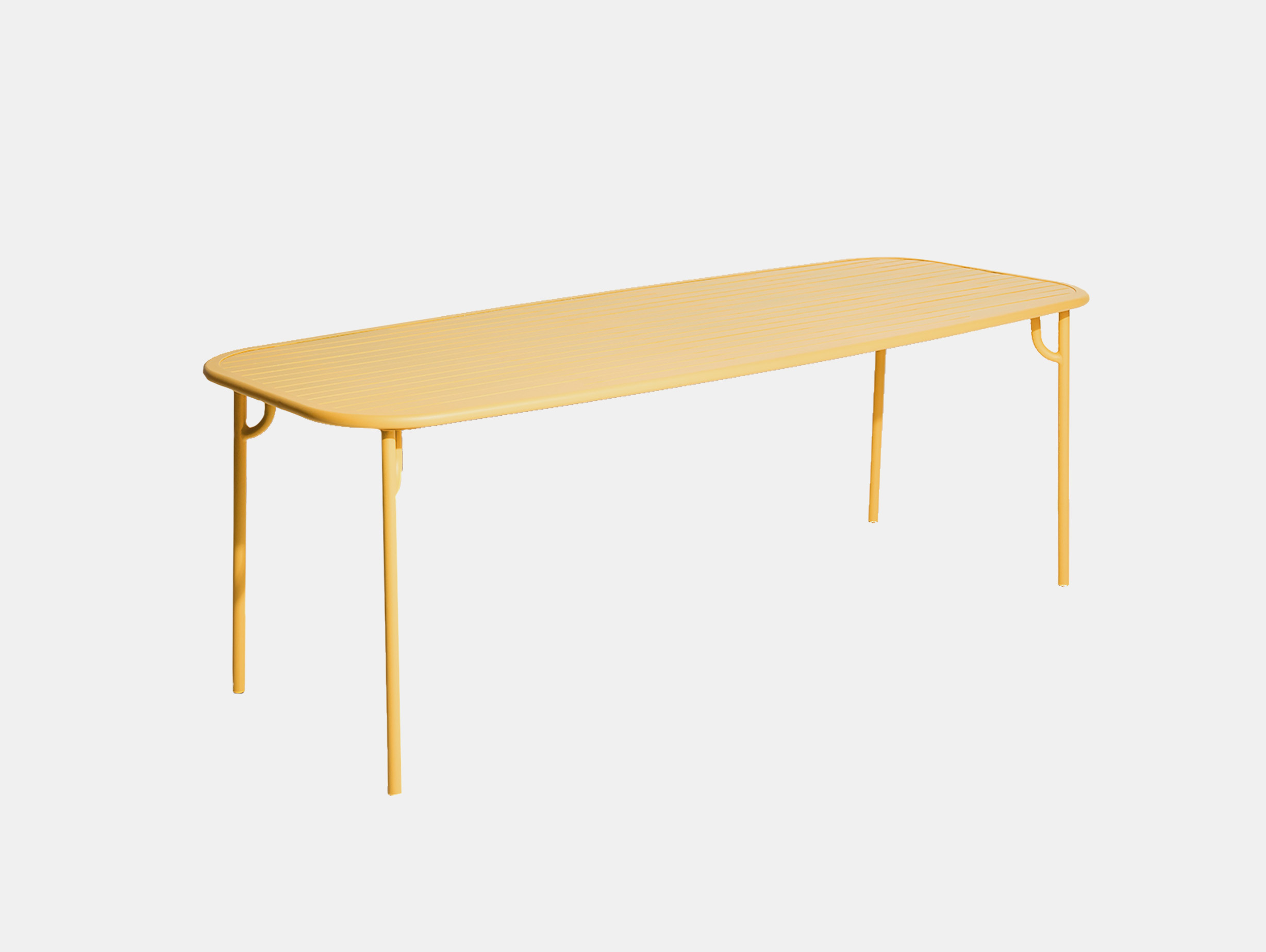 Petite Friture Week End Outdoor table slats saffron Studio Brichet Ziegler