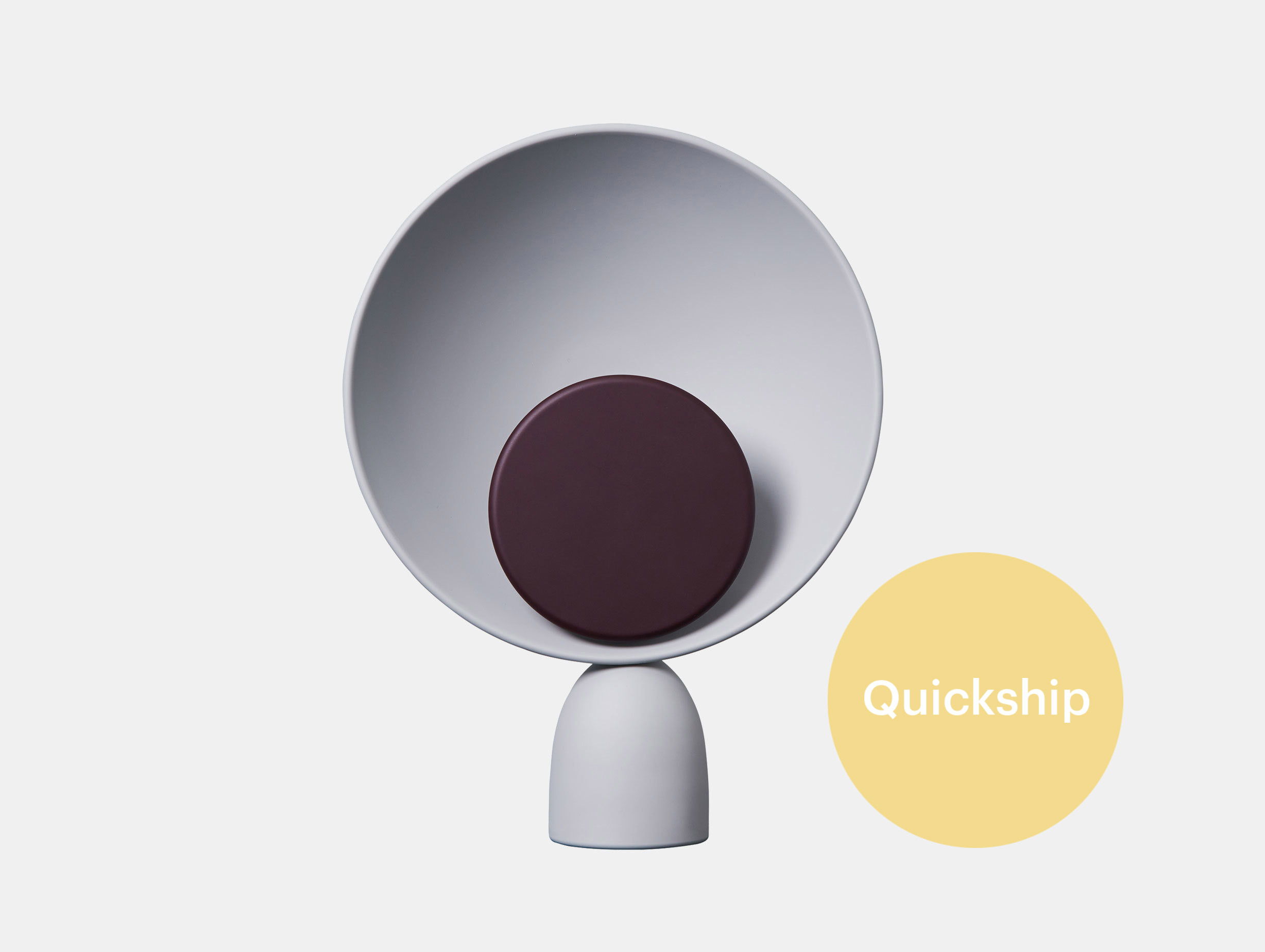 Quickship please wait to be seated mette schelde blooper table lamp fig purple