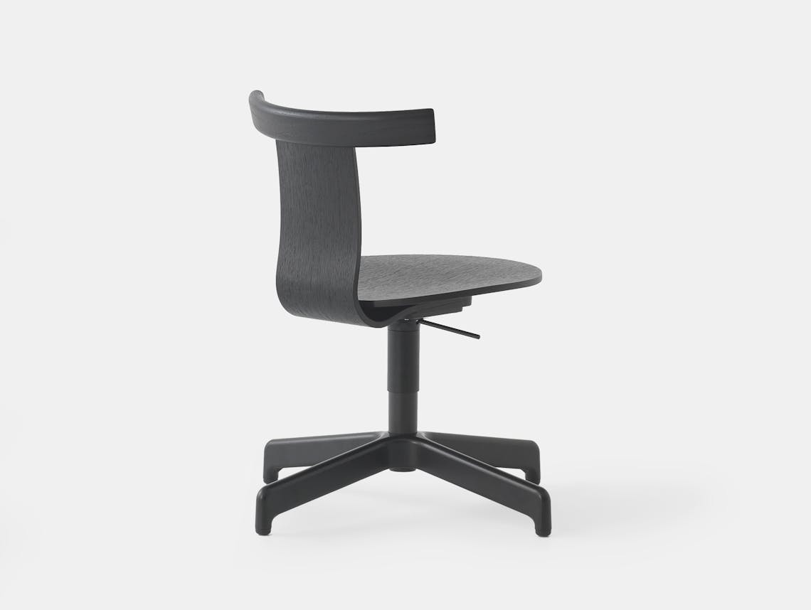 Resident Jiro Office Chair Black Oak Ped 3