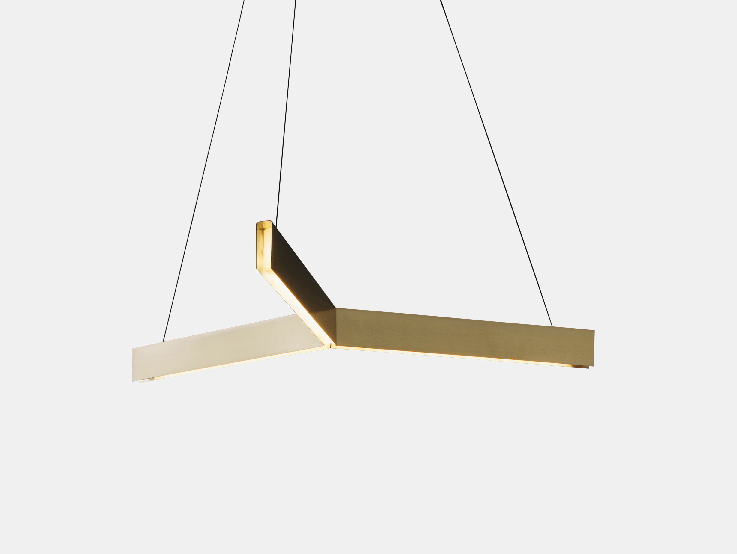 Resident Tri Pendant Lamp Brass