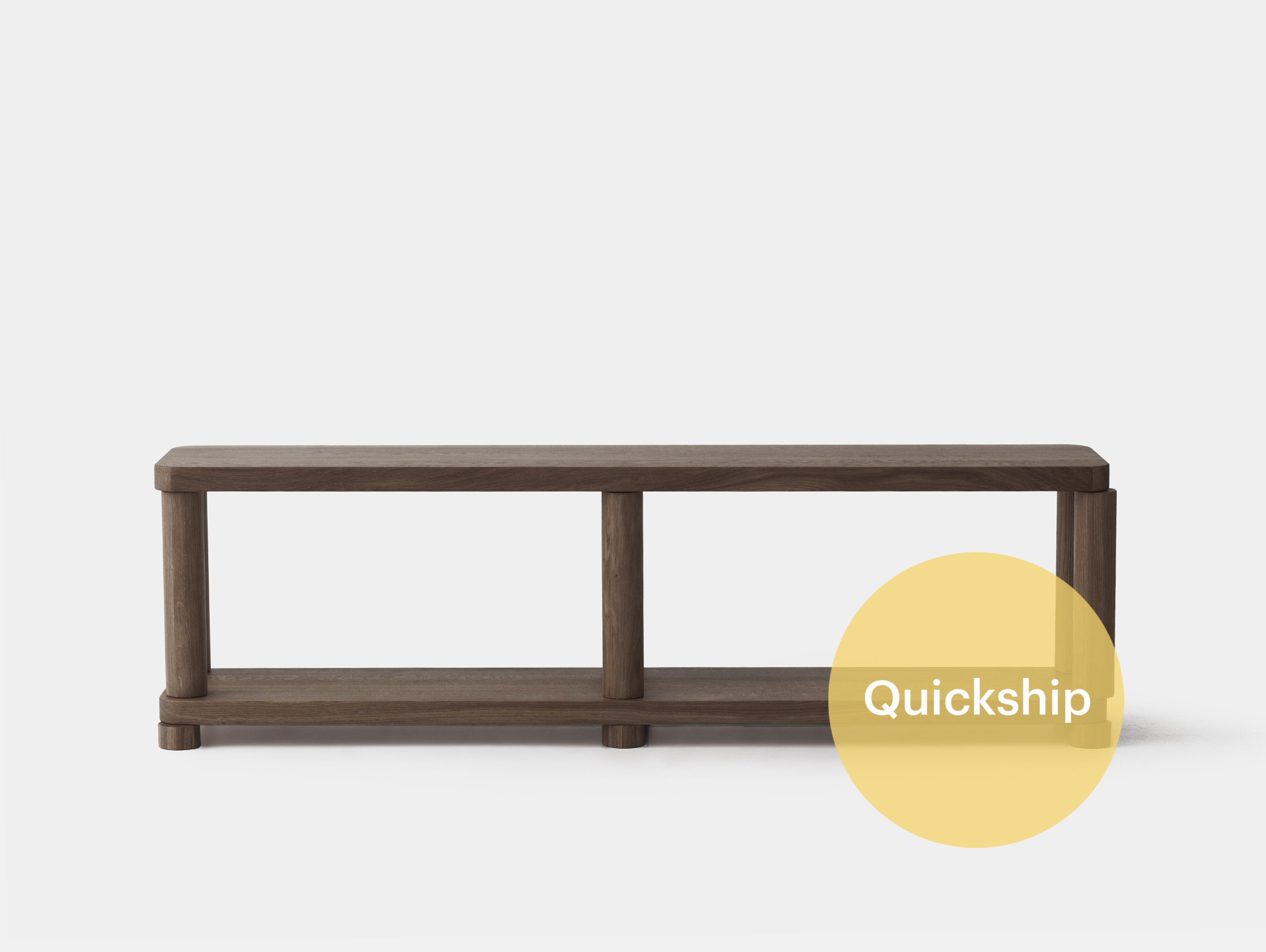 Qs resident offset shelf large 1 tier umber stain