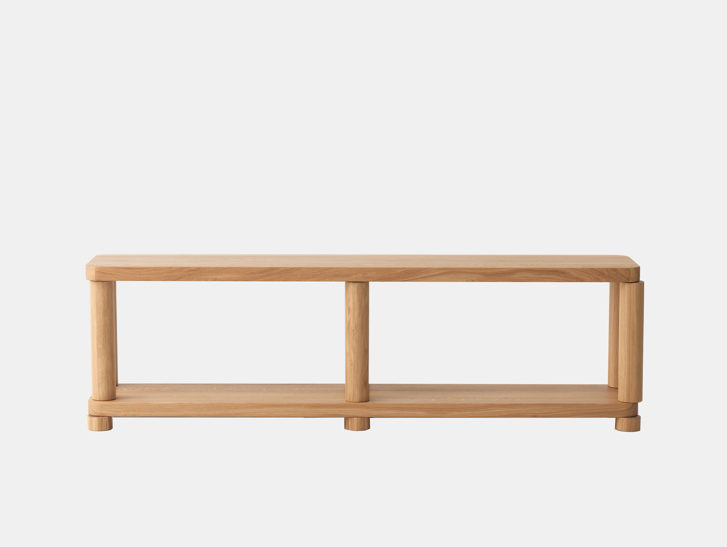 Resident offset shelf large 1 tier natural oak