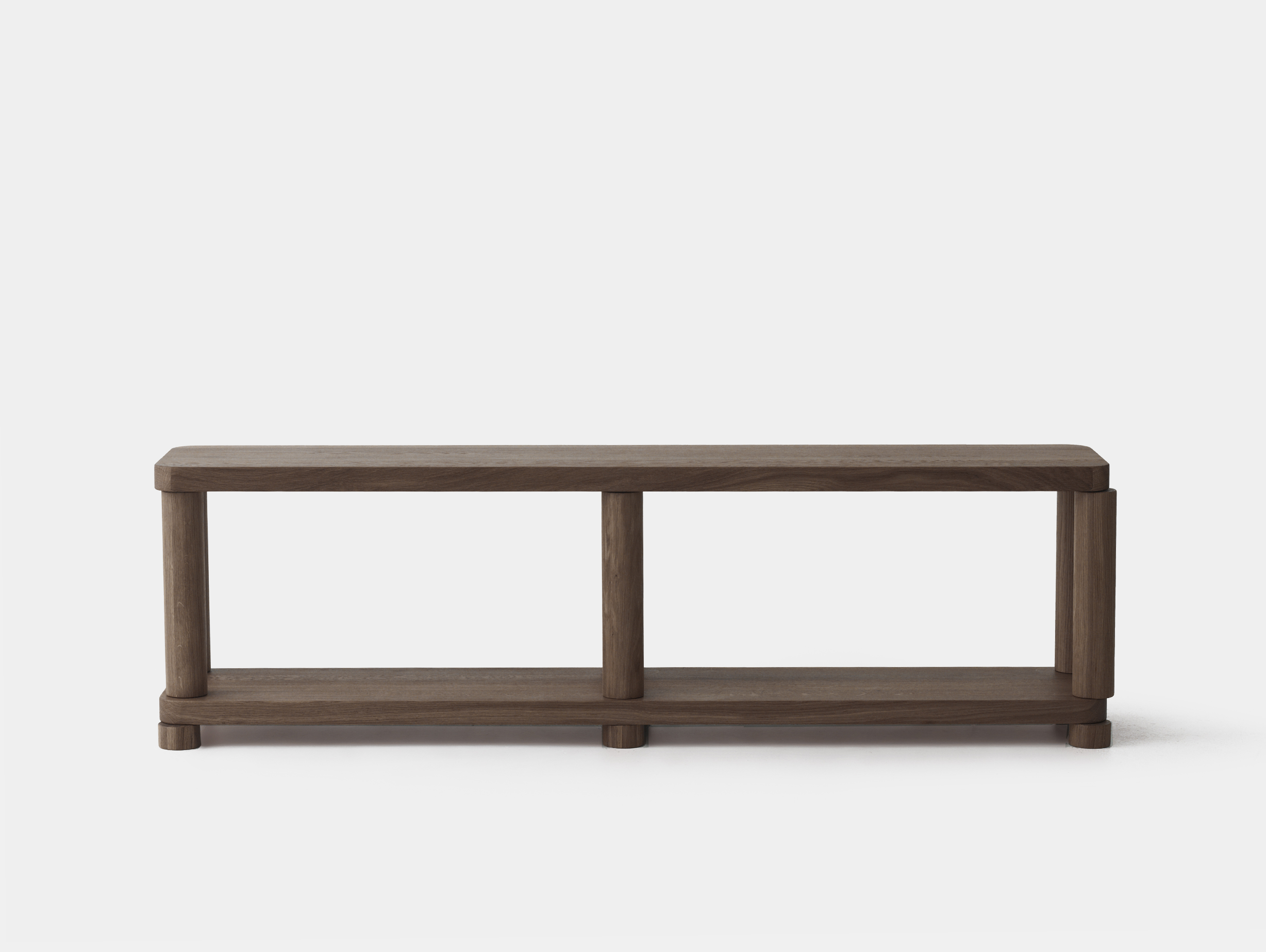 Resident offset shelf large 1 tier umber stain