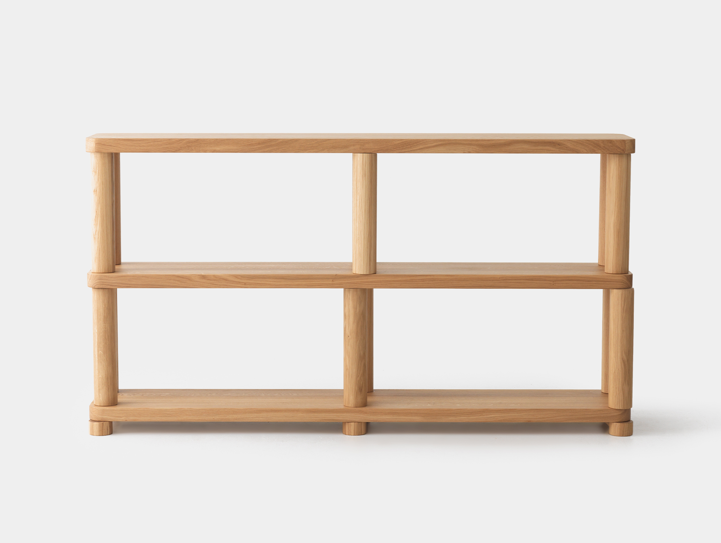 Resident offset shelf large 2 tier natural oak