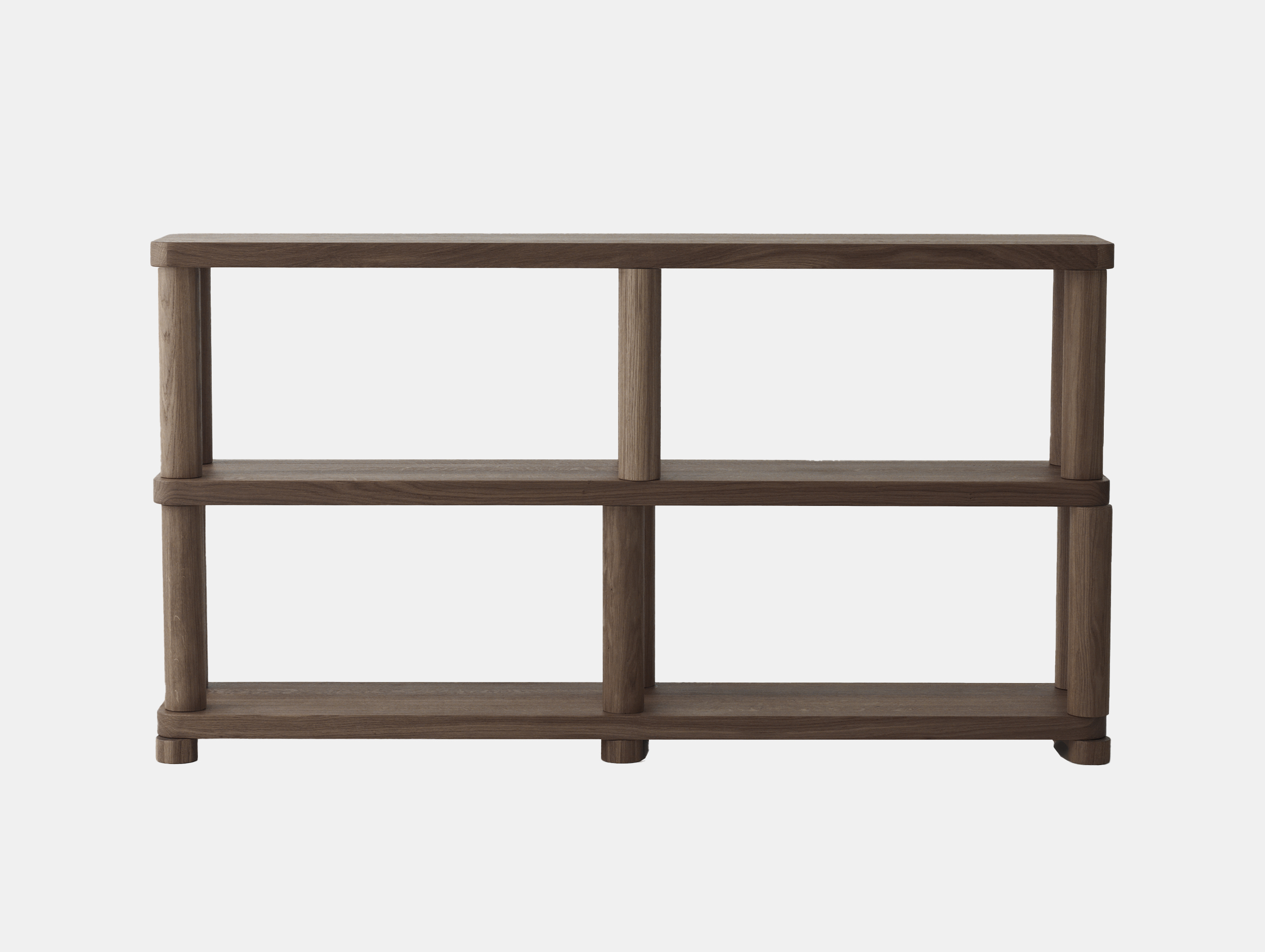 Resident offset shelf large 2 tier umber stain