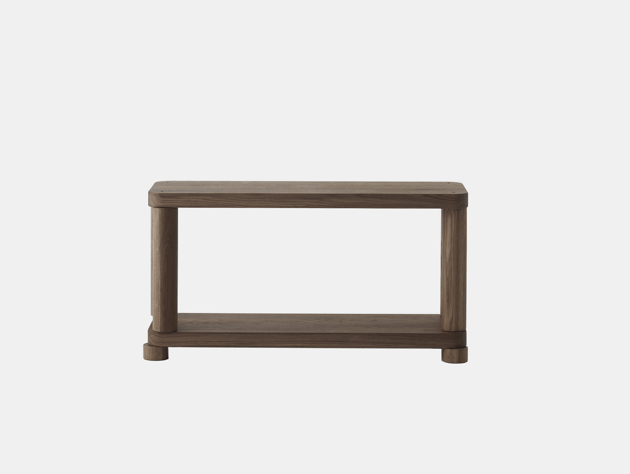 Resident offset shelf small 1 tier umber stain