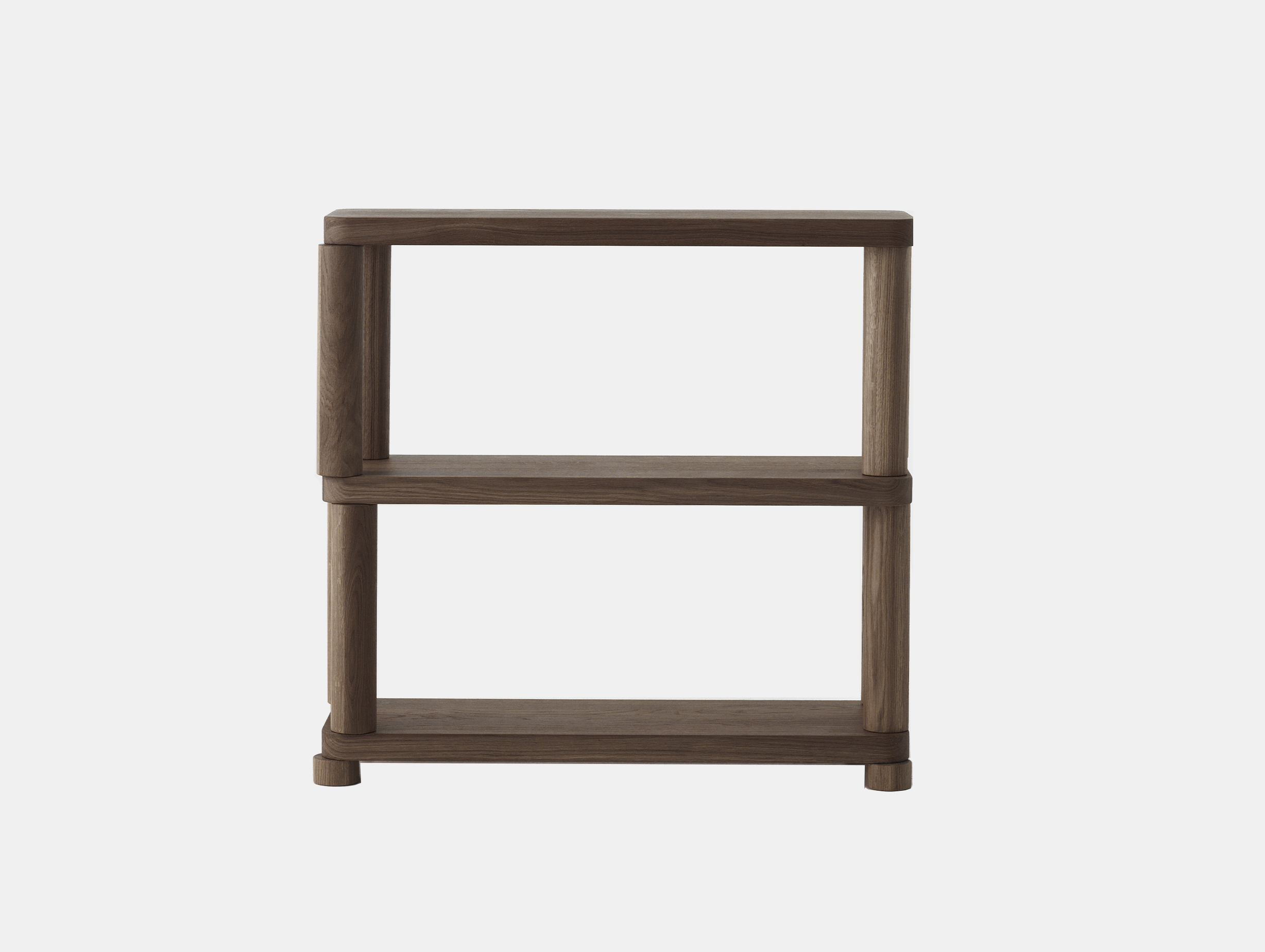 Resident offset shelf small 2 tier umber stain