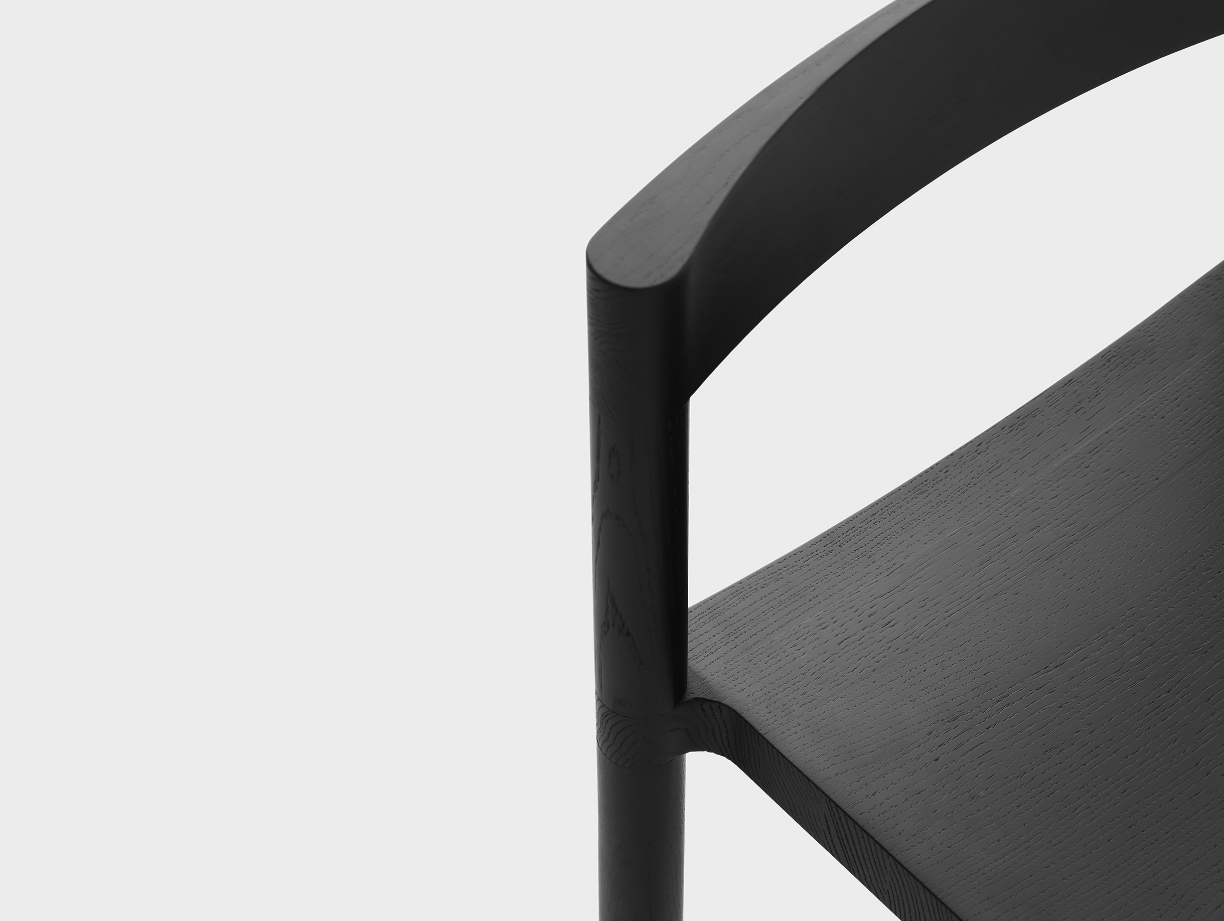 Resident pier bar stool oak black close