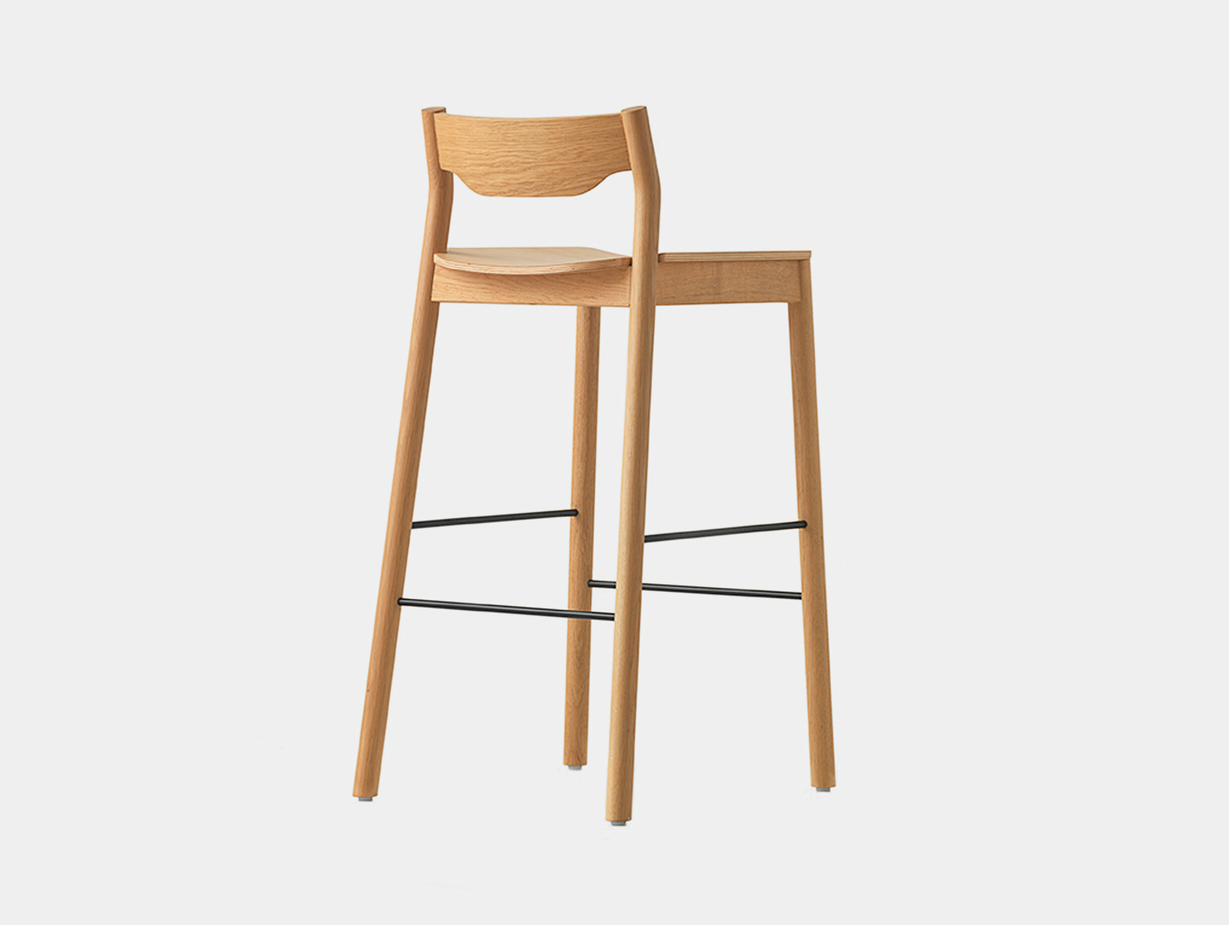Resident simon james tangerine stool natural oak