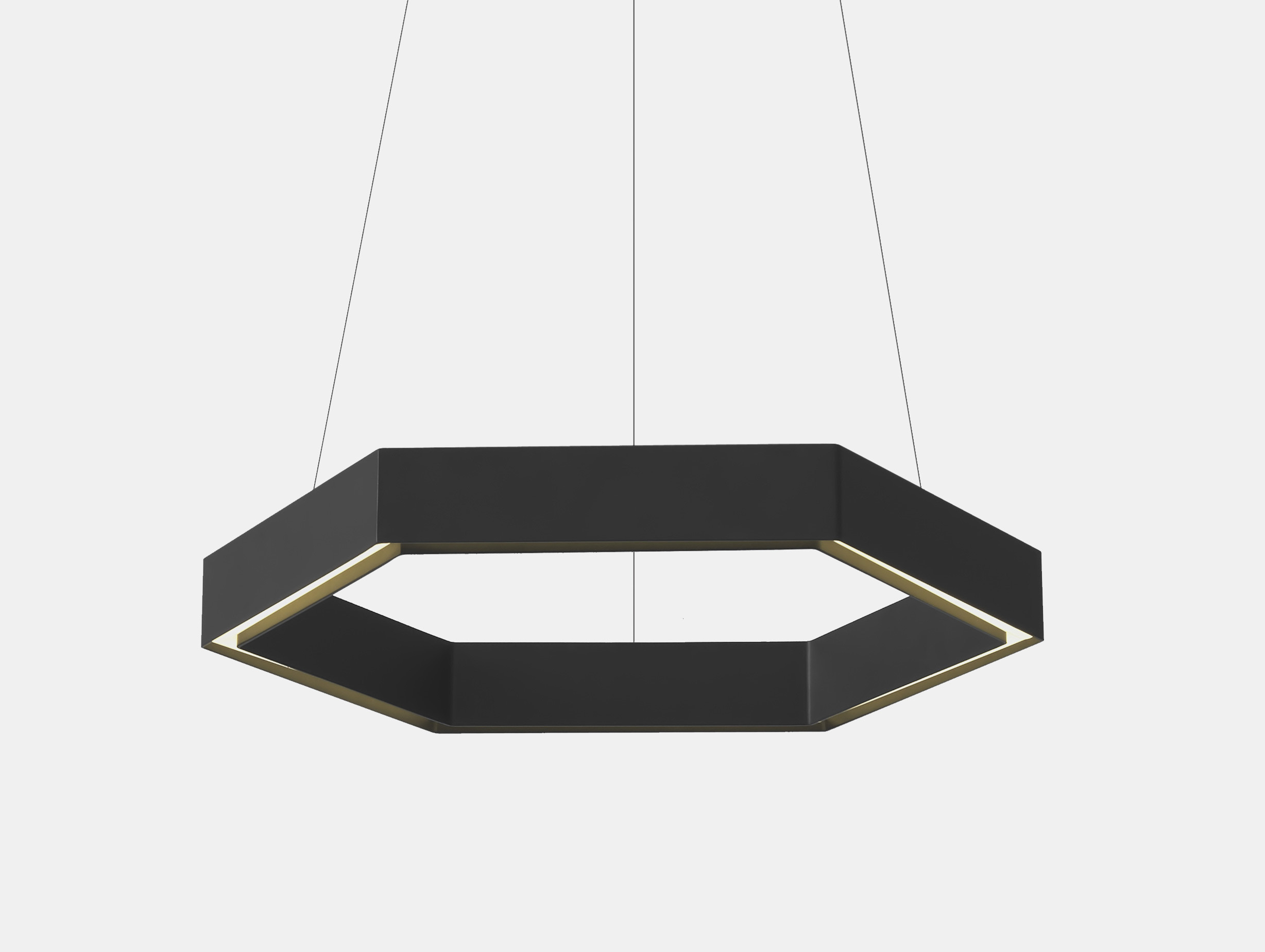 Resident studio hex 500 pendant light black