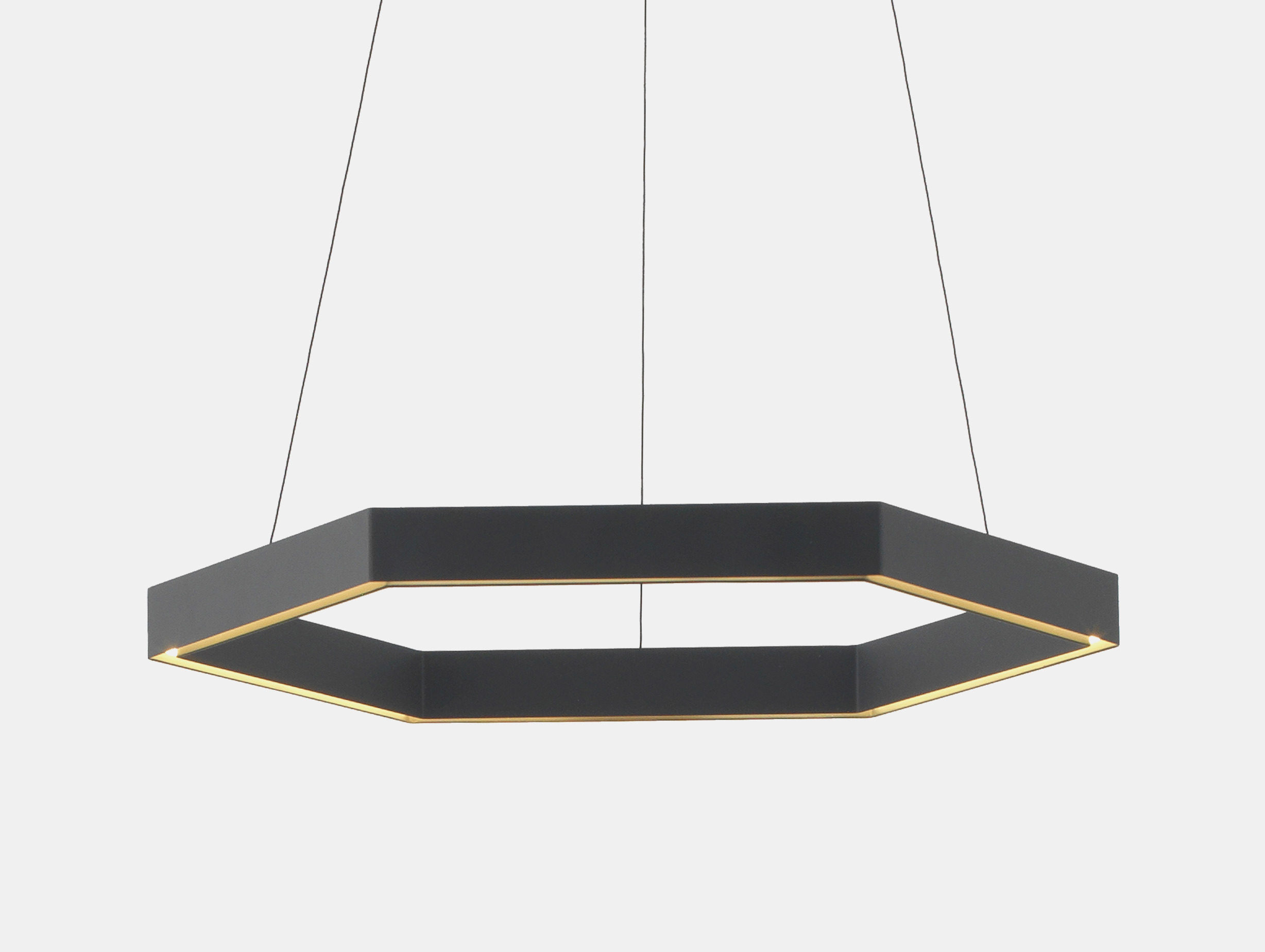 Resident studio hex 750 pendant light black