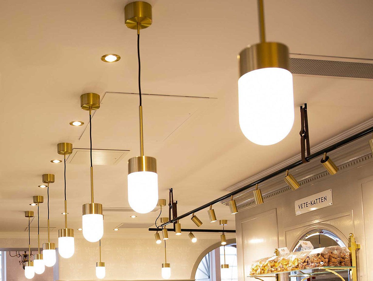 Rubn vox pendant lamp brass row