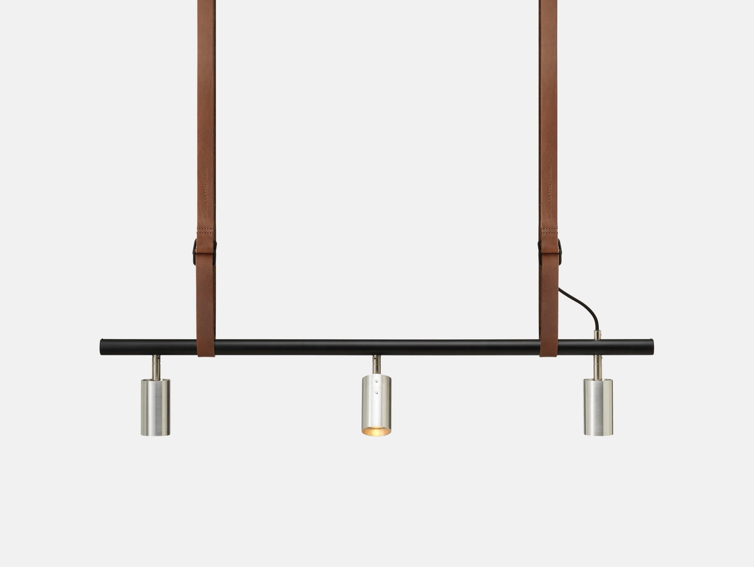Rubn Long John 3 Pendant Light Brn Blk Stee Niclas Hoflin