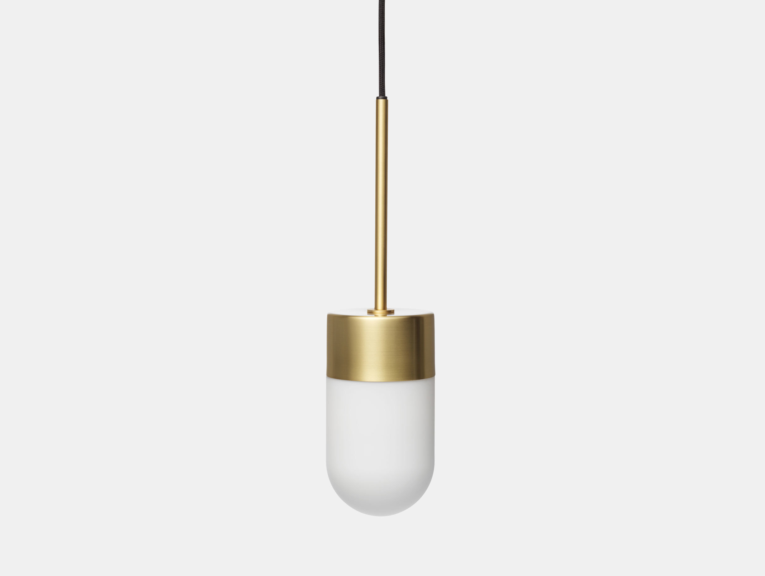 Rubn Vox Pendant Light Opal Glass Brass Niclas Hoflin