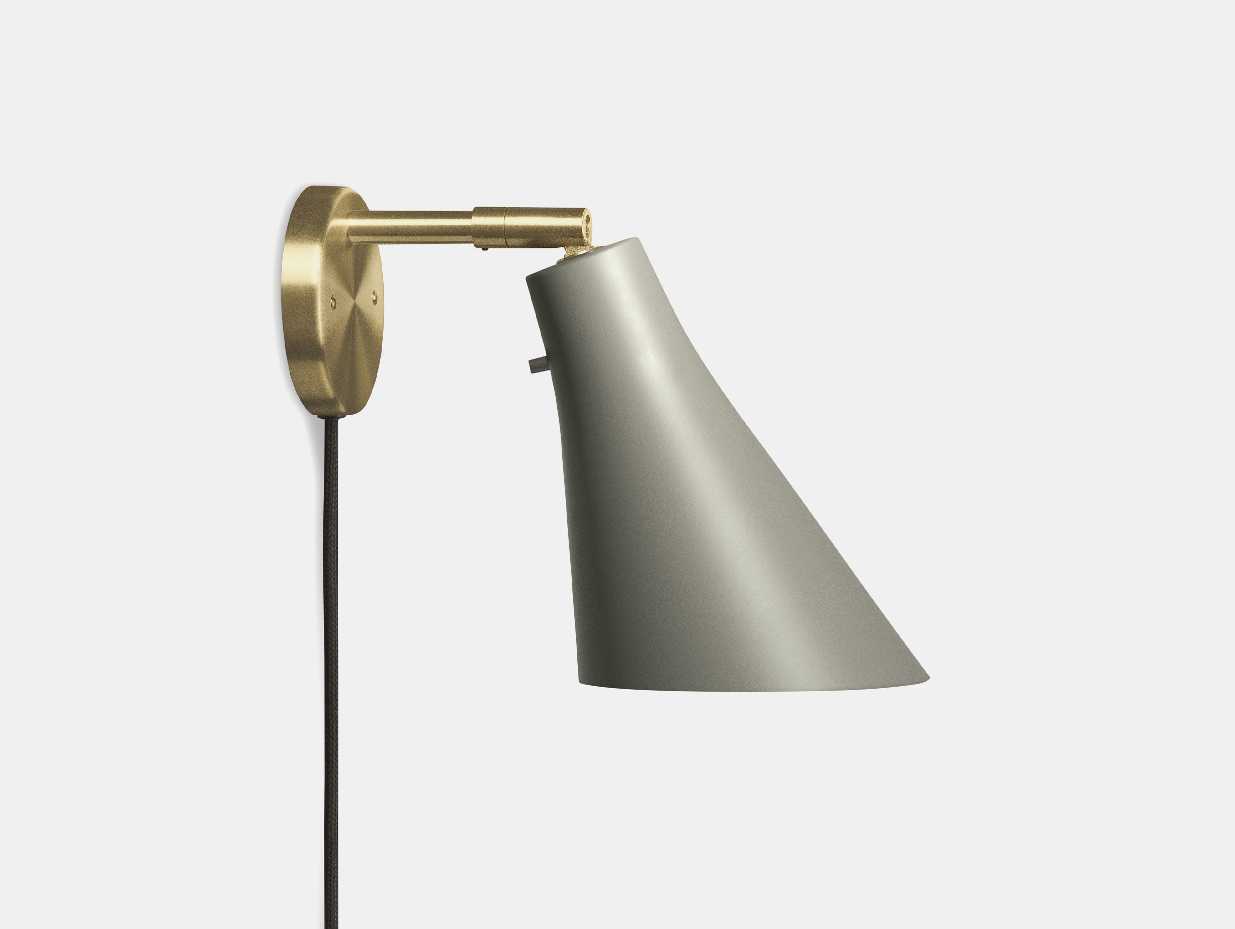 Rubn niclas hoflin miller wall light brass silk grey