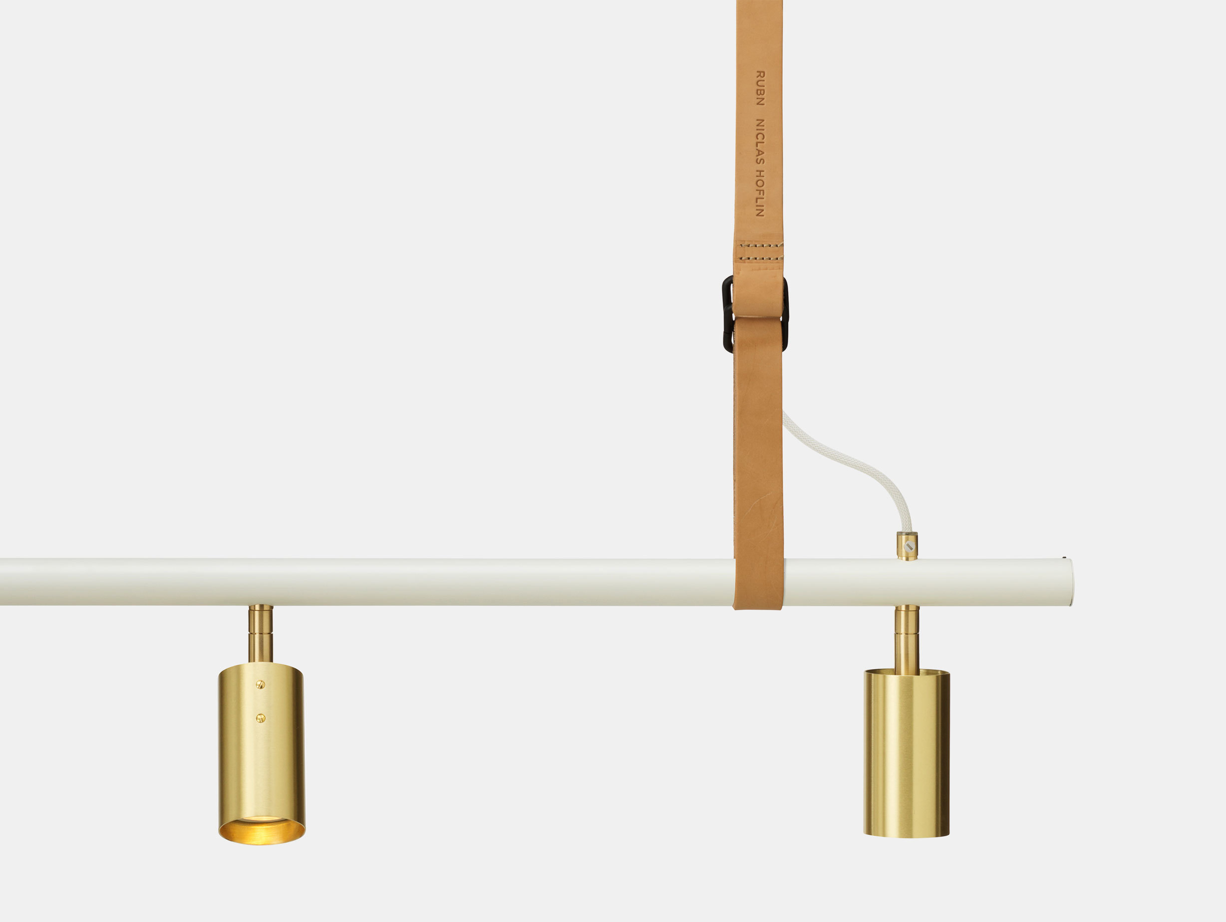 Rubn Long John 3 Pendant Light Nat Whi Brs Detail Niclas Hoflin