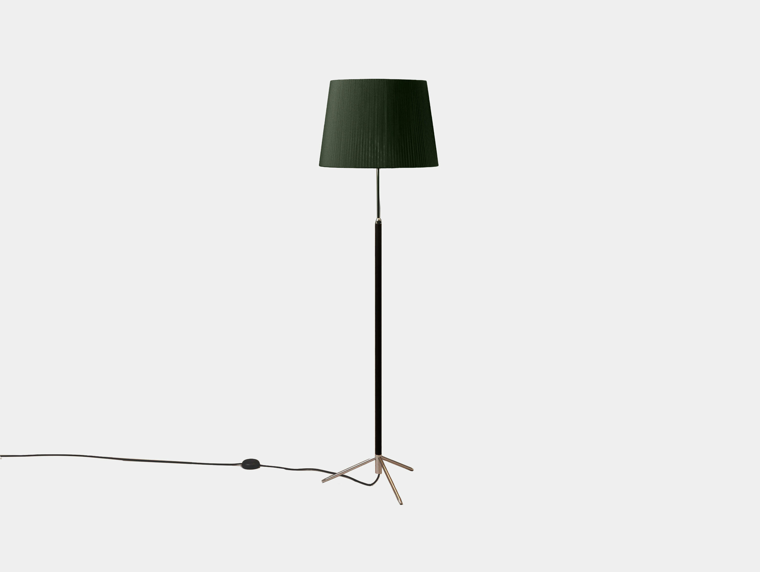 Santa cole jaume sans pie de salon floor lamp G1 chrome plated green raw ribbon