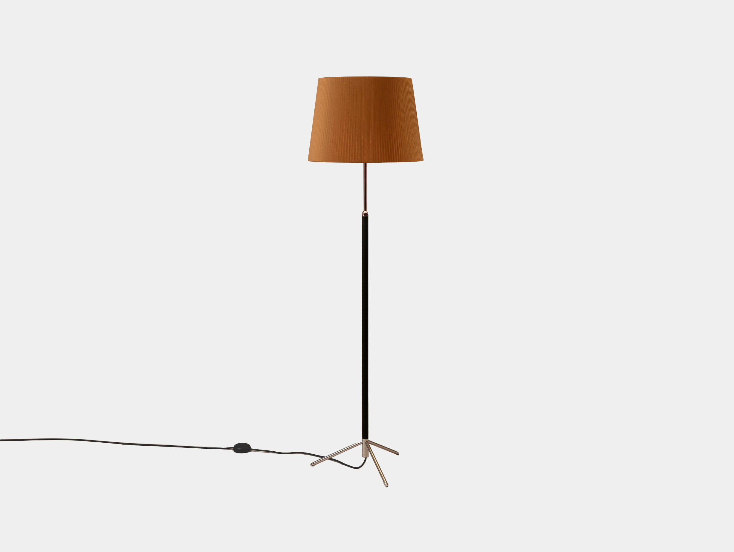 Santa cole jaume sans pie de salon floor lamp G1 chrome plated mustard raw ribbon