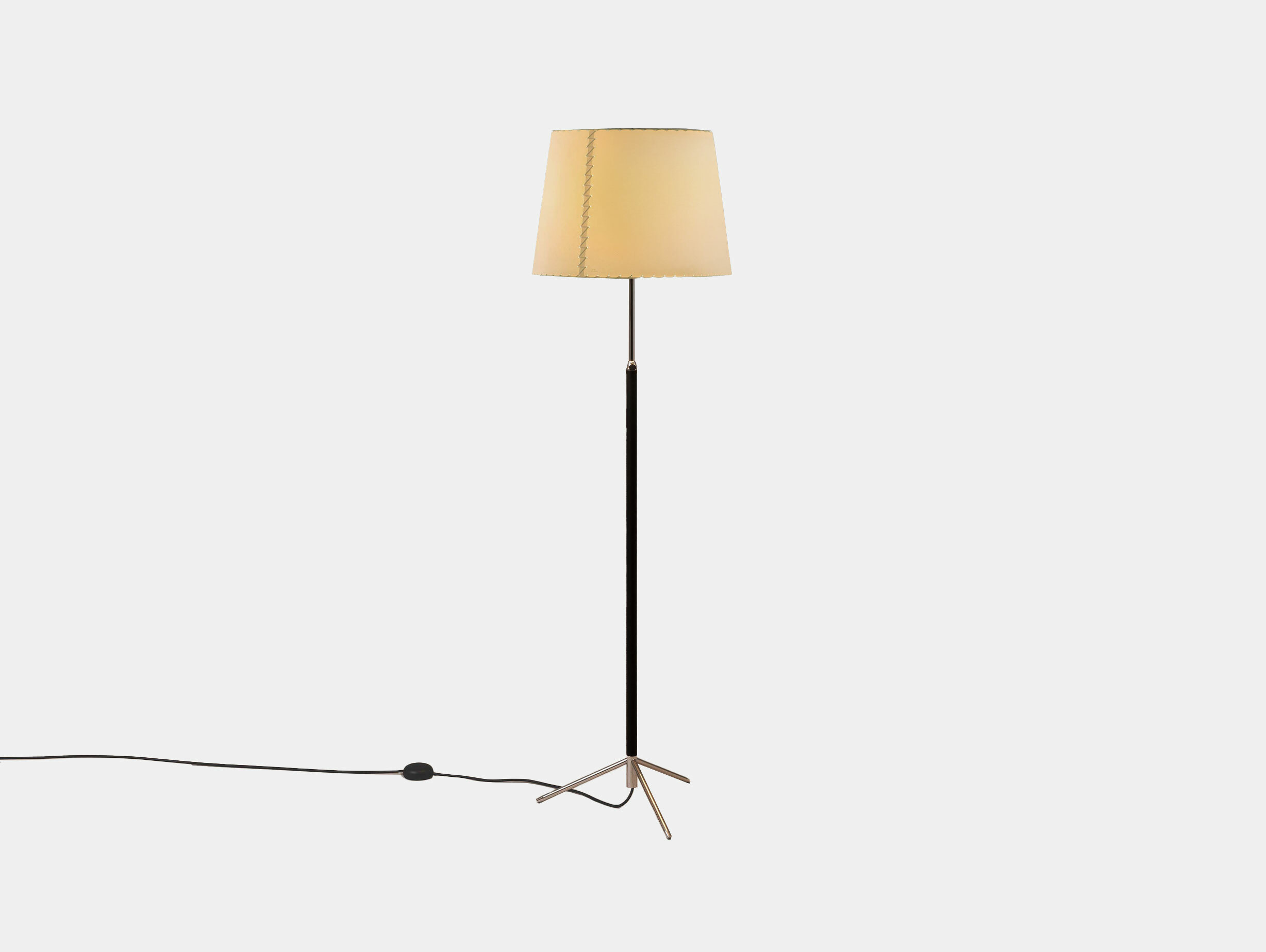 Santa cole jaume sans pie de salon floor lamp G1 chrome plated stitched beige parchment