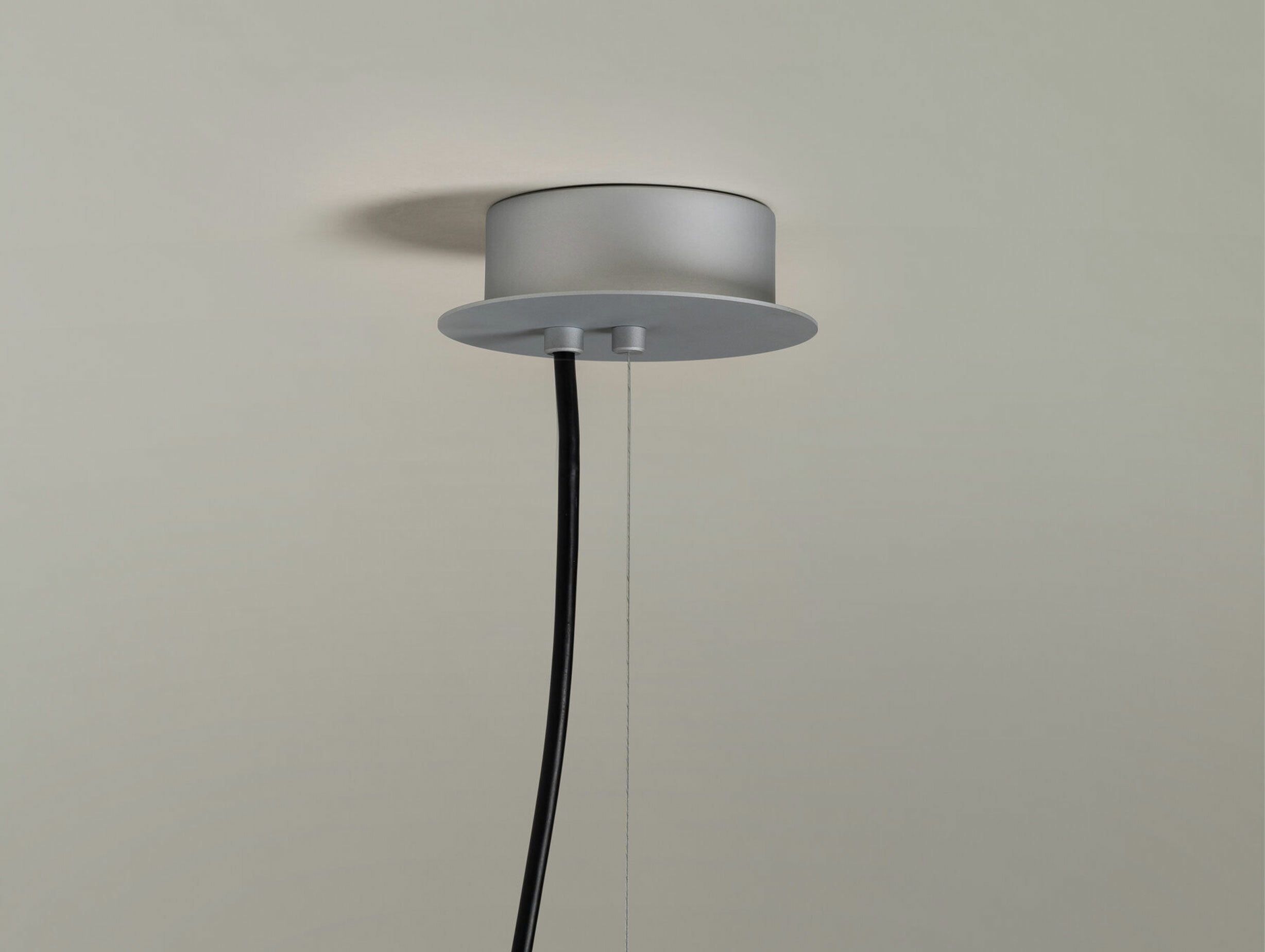 Santa cole vaso pendant aluminium grey ceiling rose