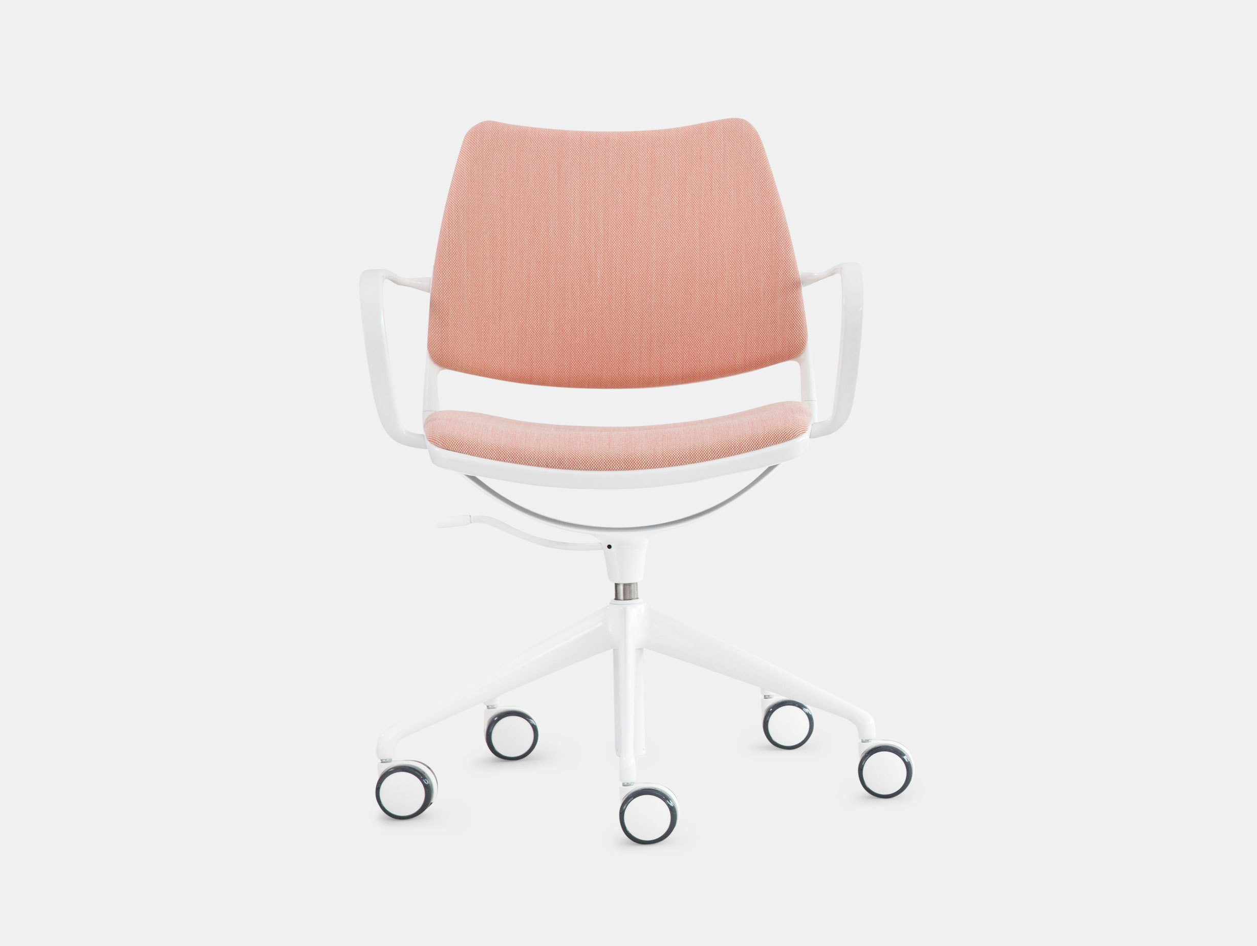 Stua Gas Swivel Chair White Pink Jesus Gasca