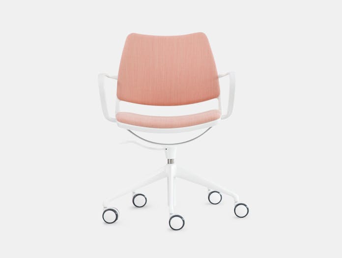 Stua Gas Swivel Chair White Pink Jesus Gasca