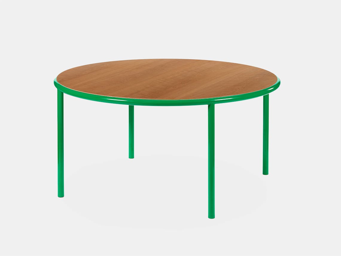 Muller van severen wooden table large round green cherry