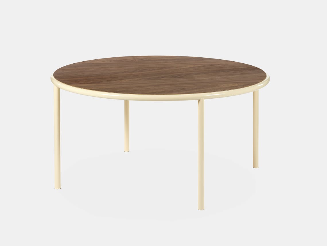 Muller van severen wooden table large round ivory walnut