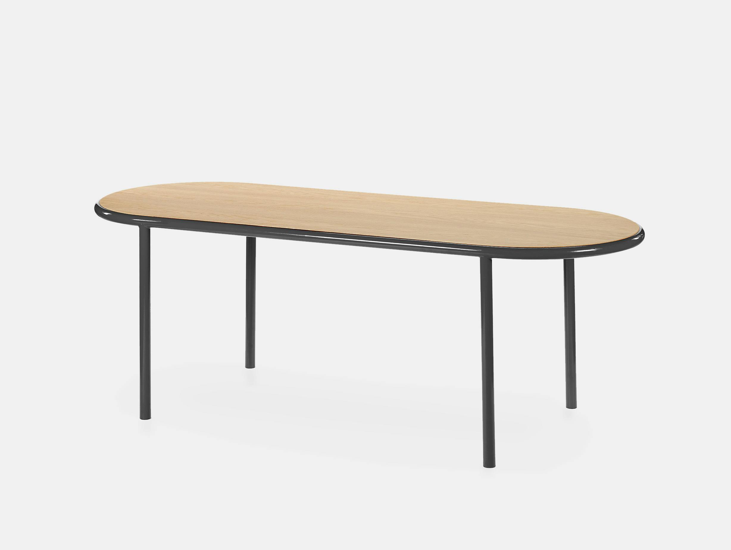 Muller van severen wooden table oval black oak
