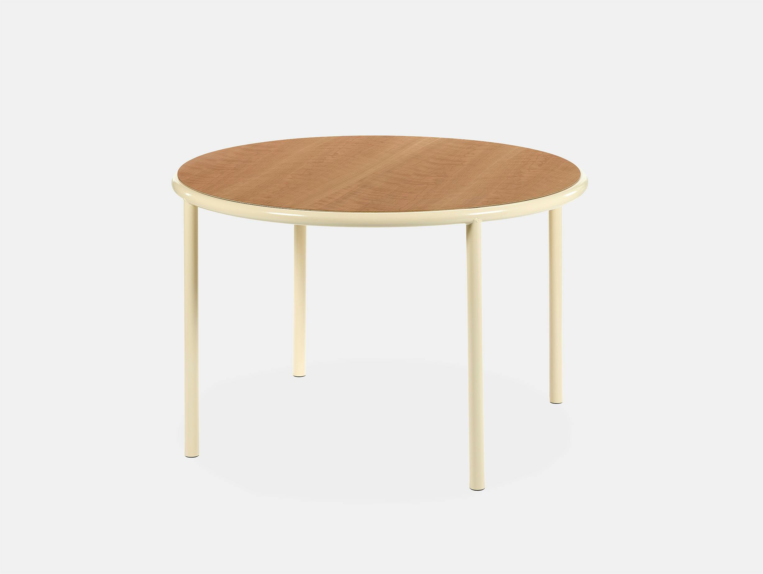 Muller van severen wooden table small round ivory cherry