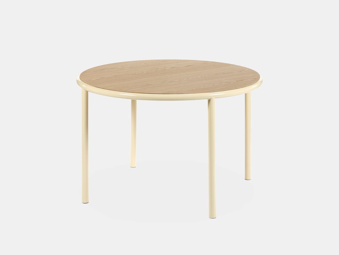 Muller van severen wooden table small round ivory oak