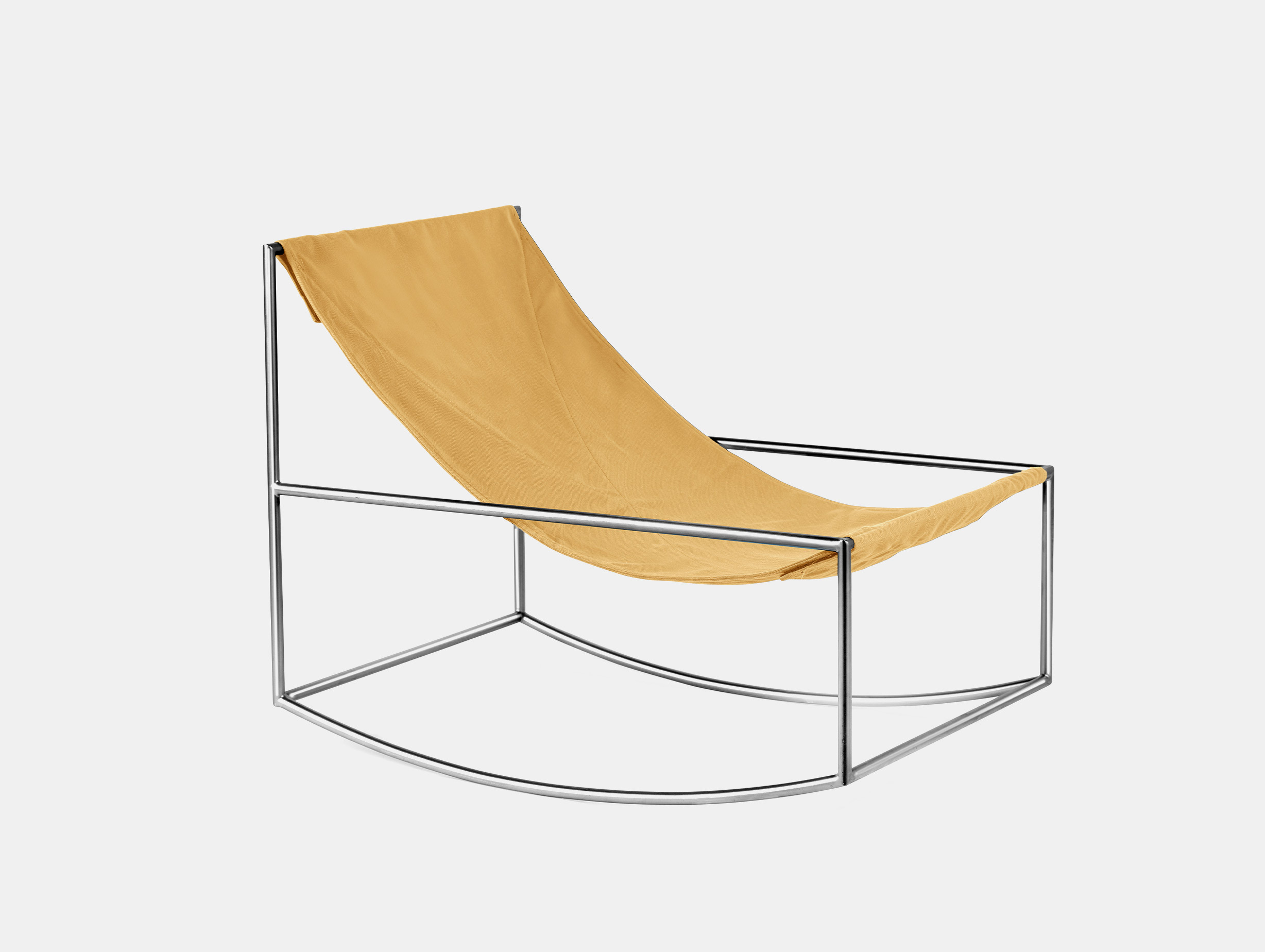 Valerie objects muller van severen rocking chair outdoor chrome yellow