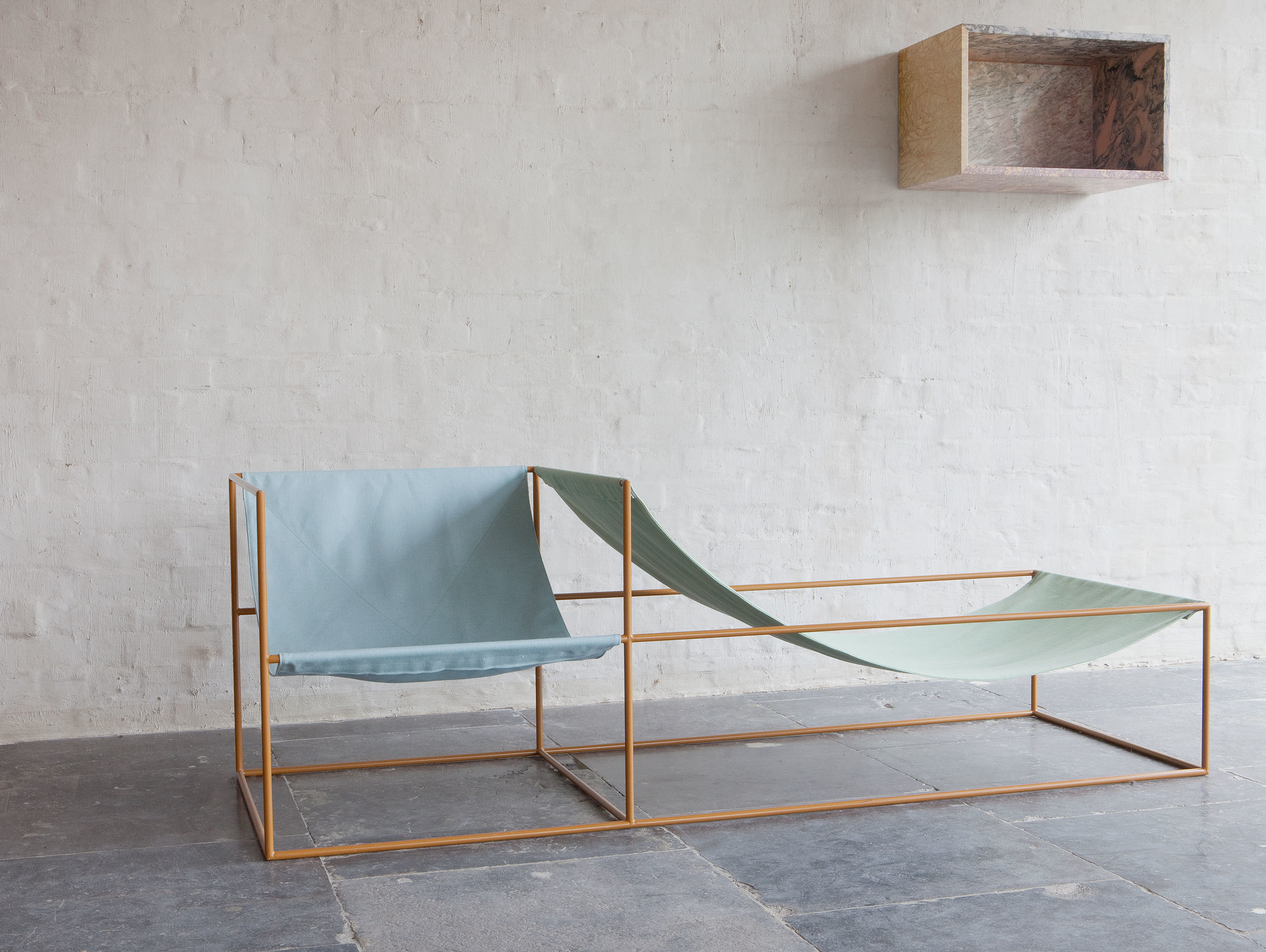 Valerie Objects Duo Seat Blue Green Muller Van Severen