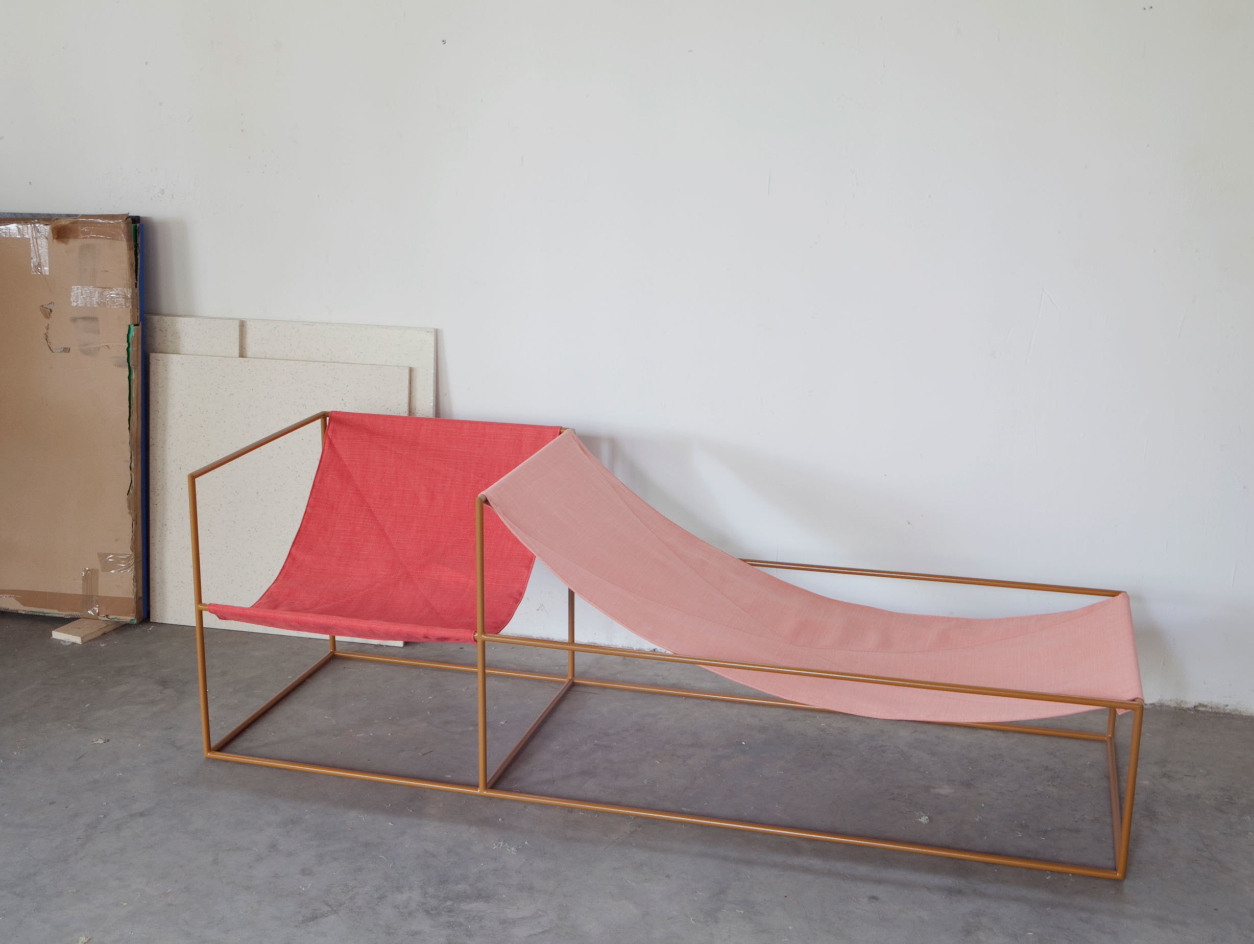 Valerie Objects Duo Seat Red Pink Muller Van Severen