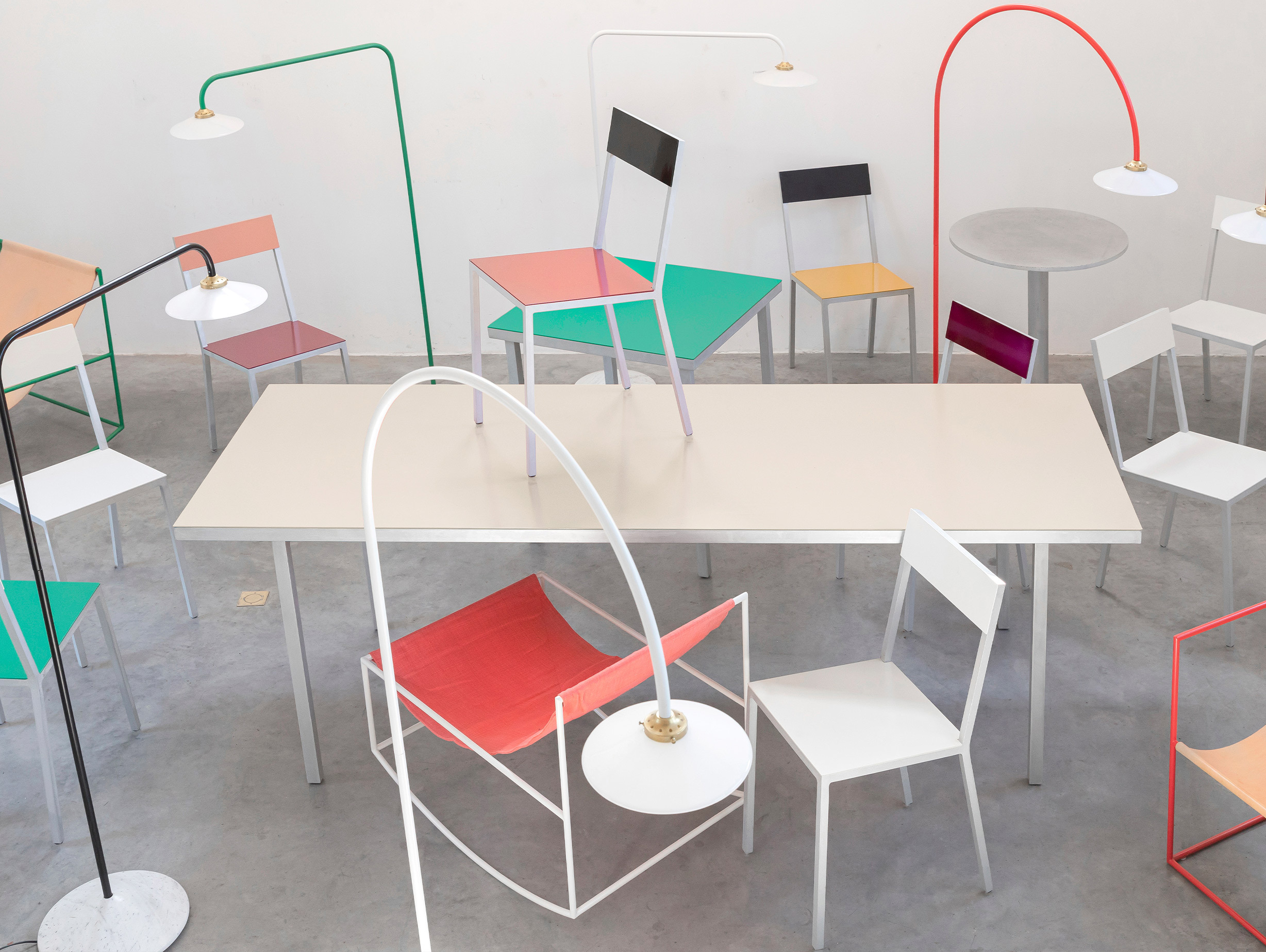 Valerie objects muller van severen alu dining table large lifestyle 3