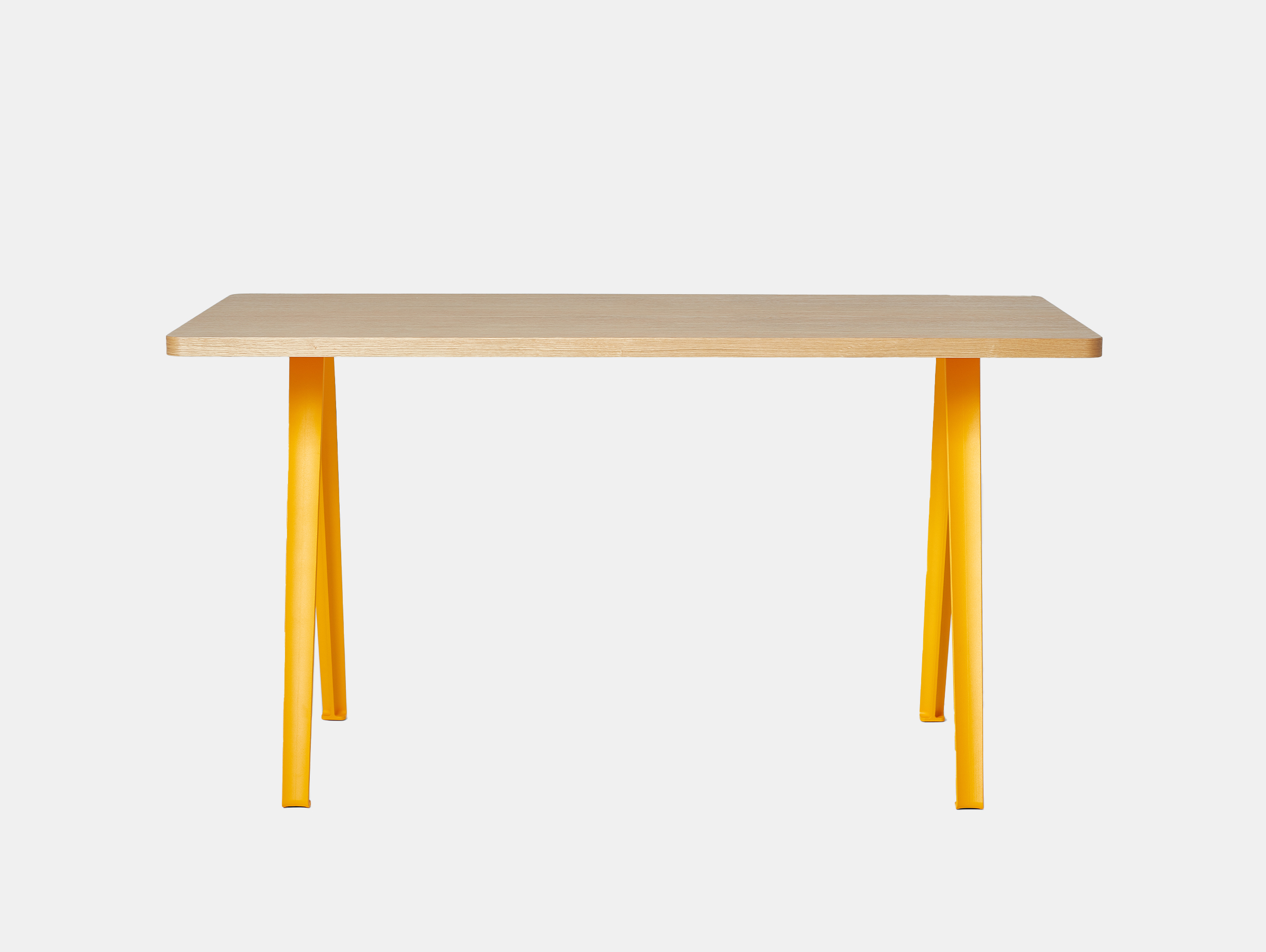 Very good proper canteen a frame table light oak yellow front