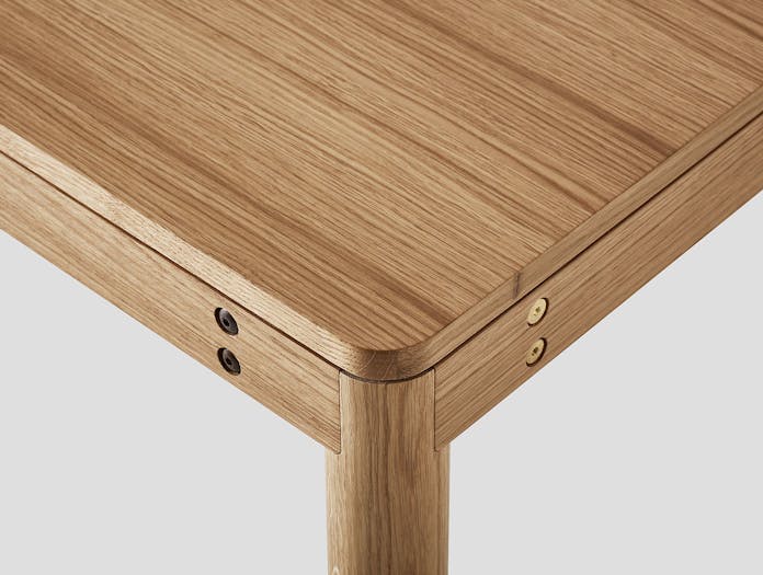 Very Good And Proper Dowel Table Oak Corner Detail Klauser And Carpenter